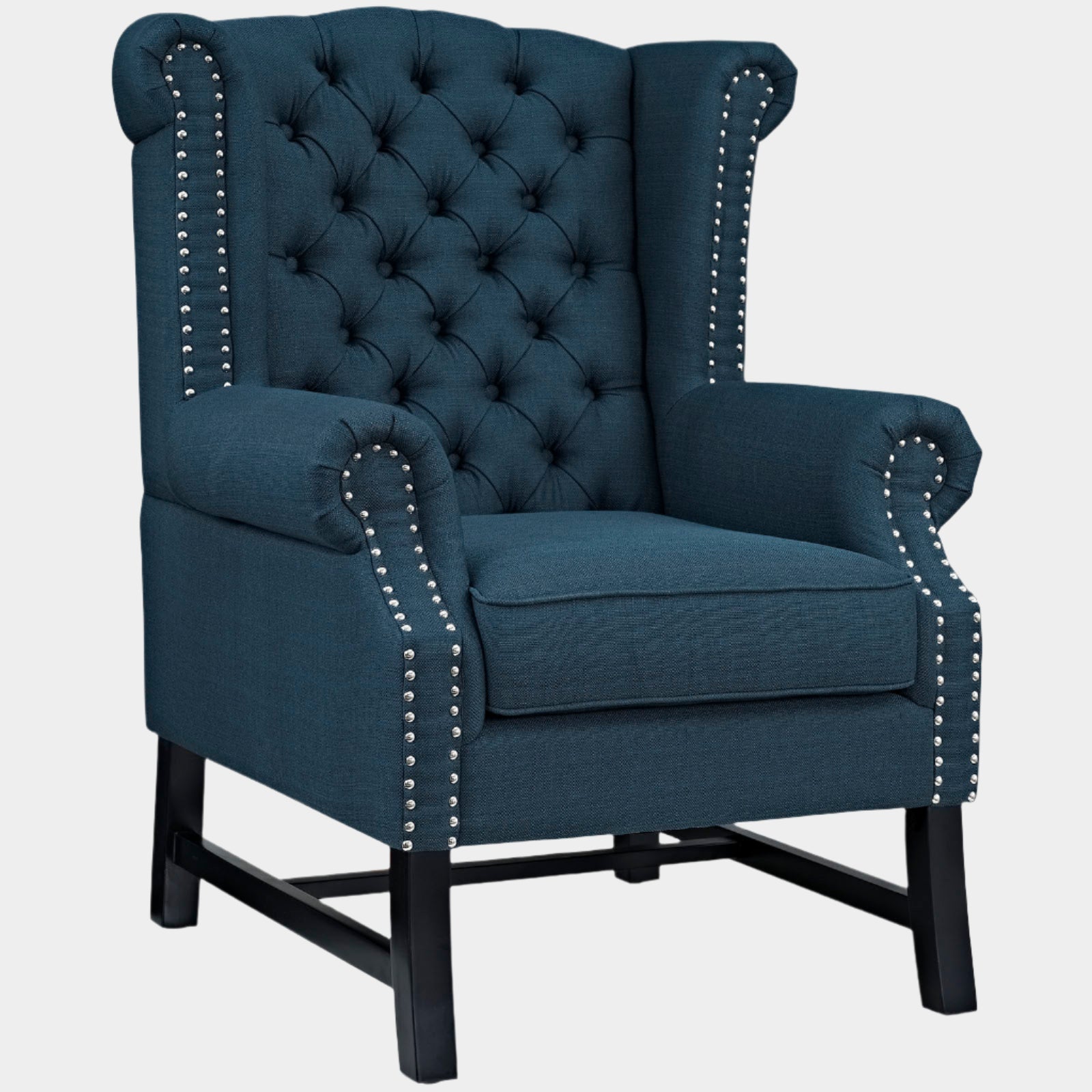 Fauteuil rembourré en tissu Steer