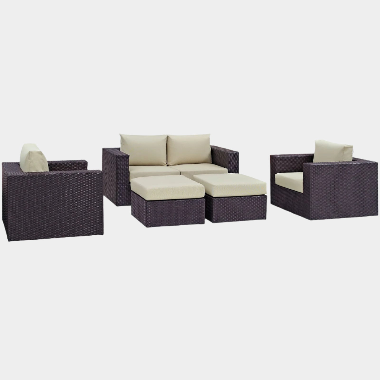 Convene 5 Piece Outdoor Patio Sofa Set