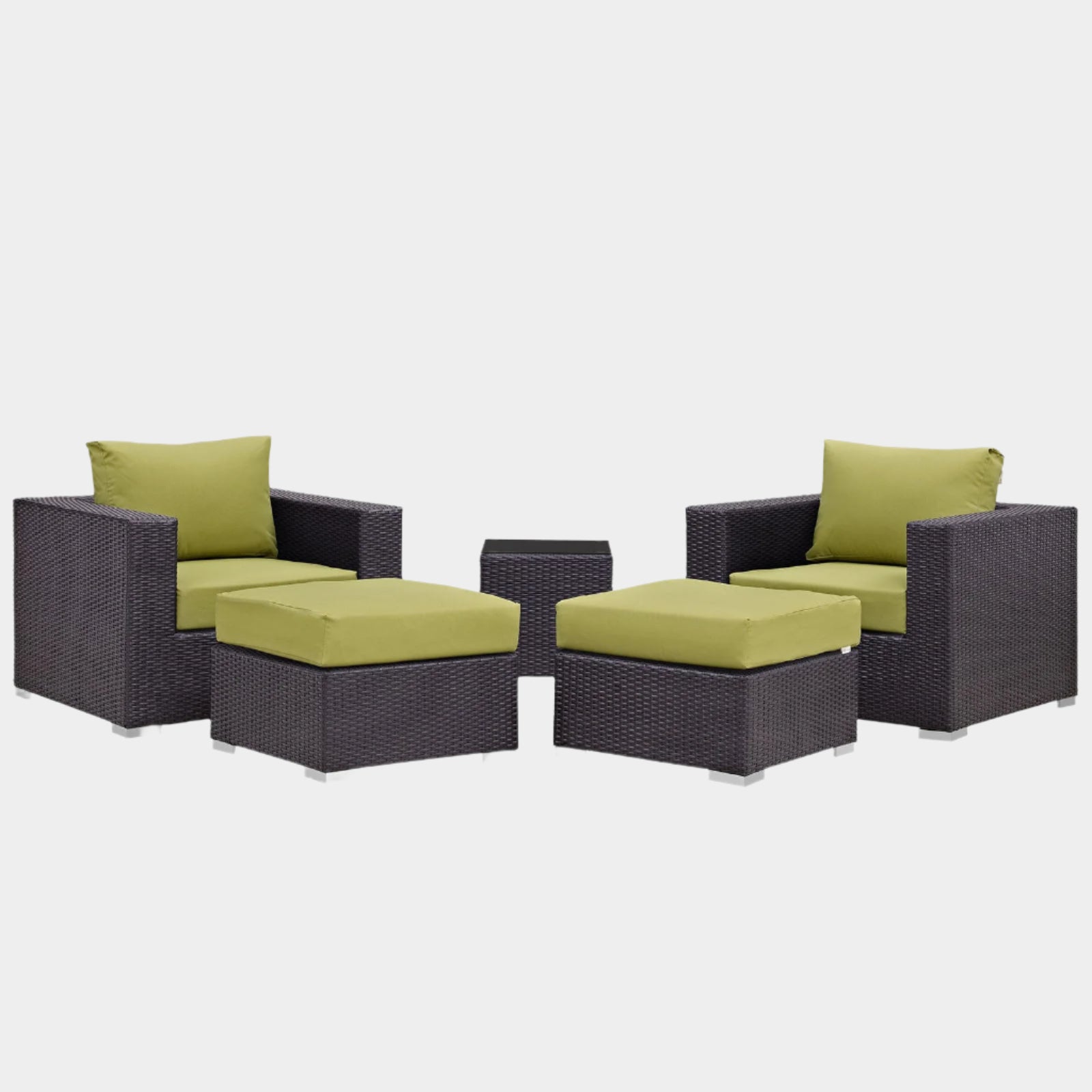 Convene 5 Piece Outdoor Patio Sectional Set