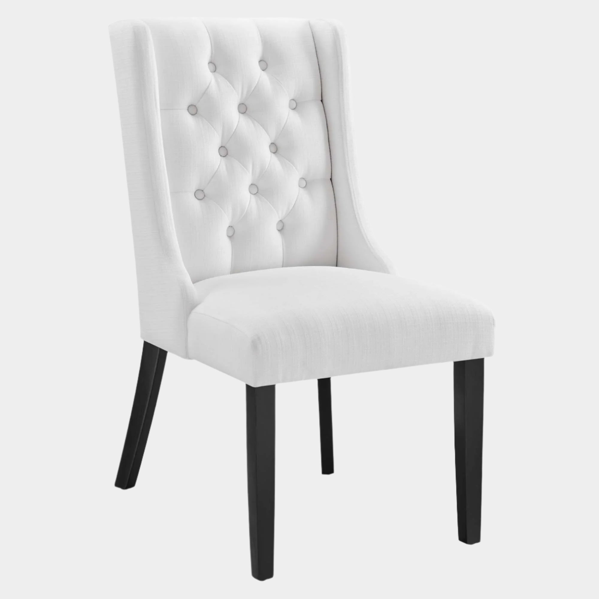 Baronet Button Tufted Fabric Dining Chair