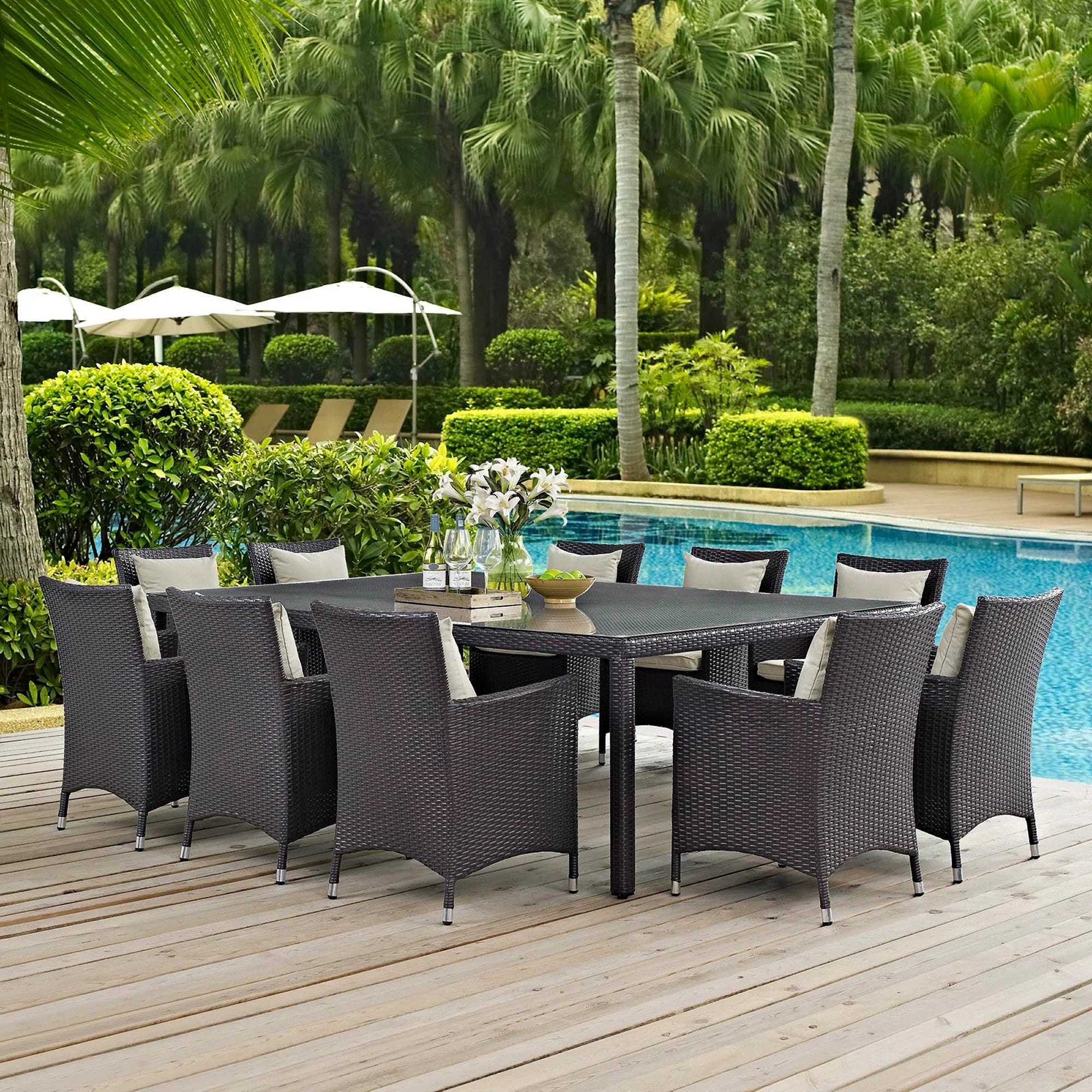 Convene 11 Piece Outdoor Dining Set