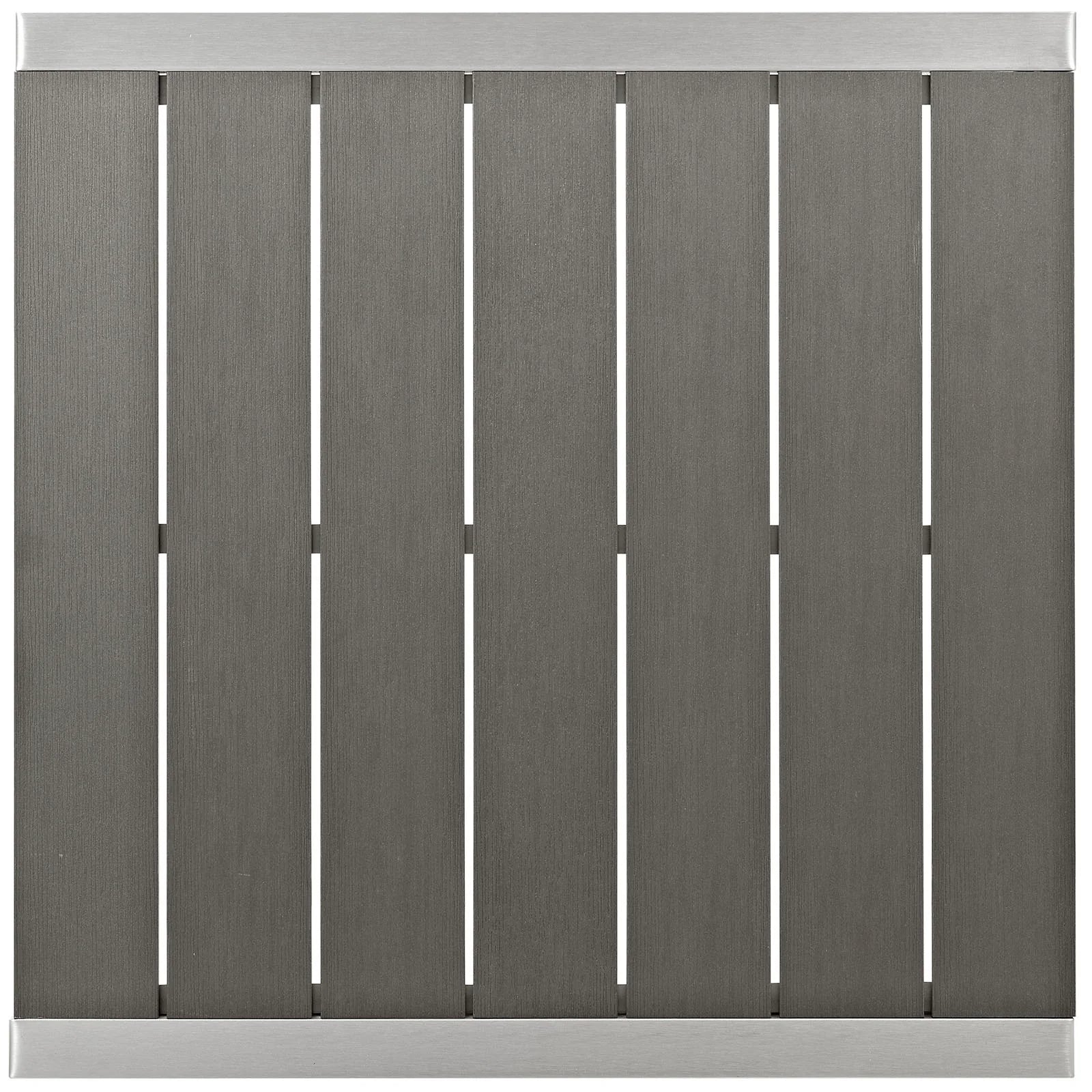 Shore Outdoor Patio Aluminum Bar Table in Silver Gray
