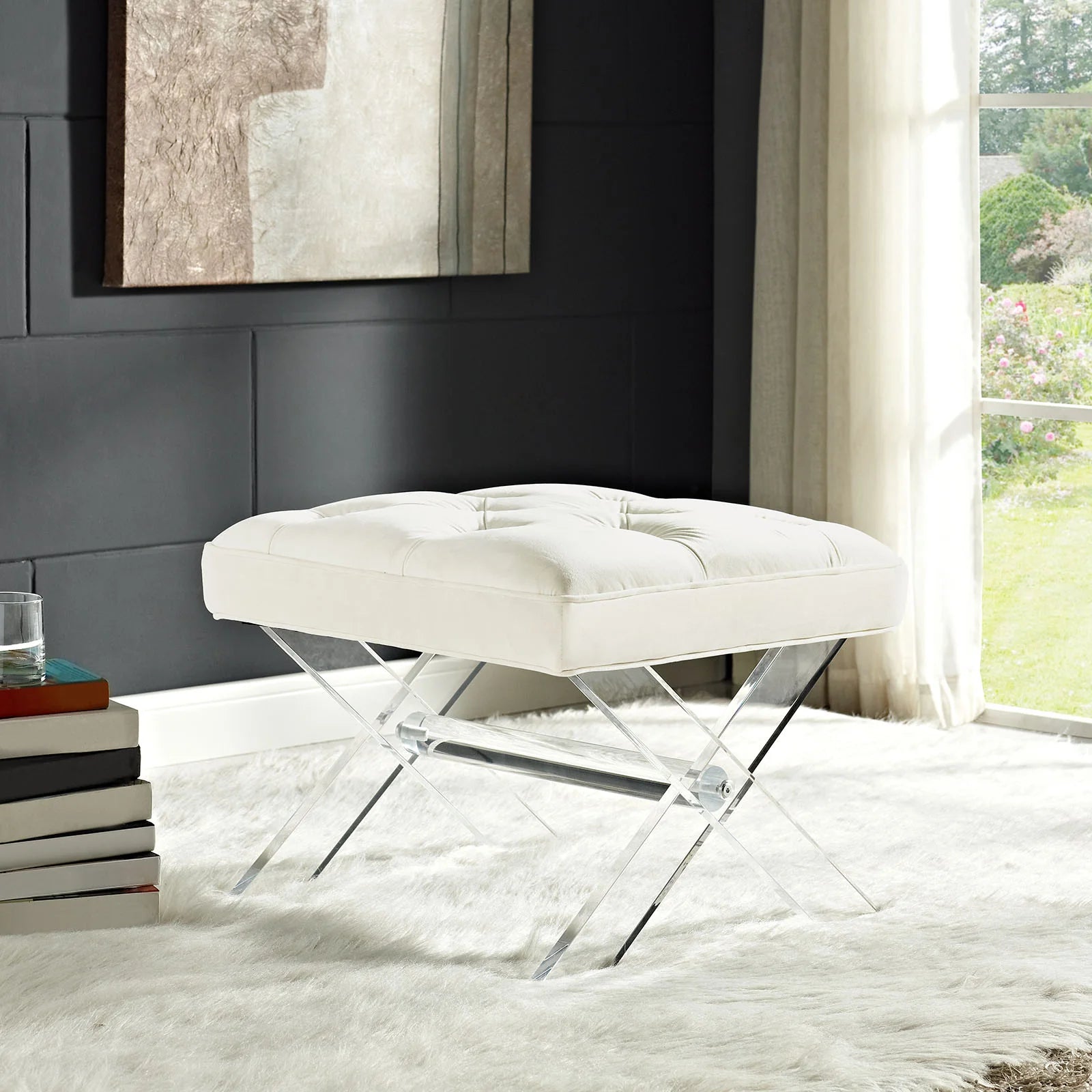 Chaise sans accoudoirs rembourrée en duvet Commix