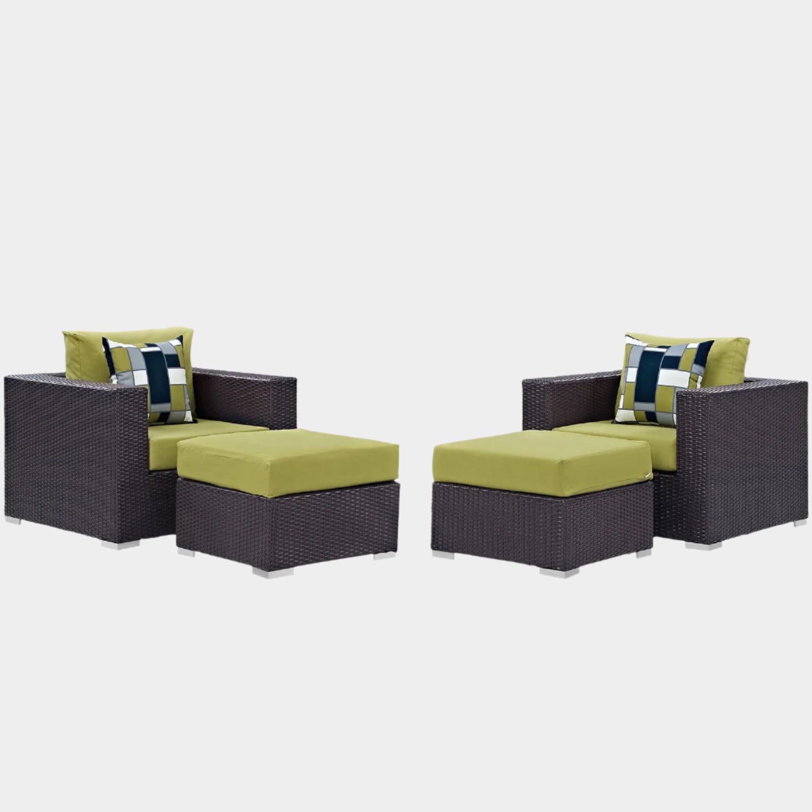 Convene 4 Piece Outdoor Patio Sectional Set