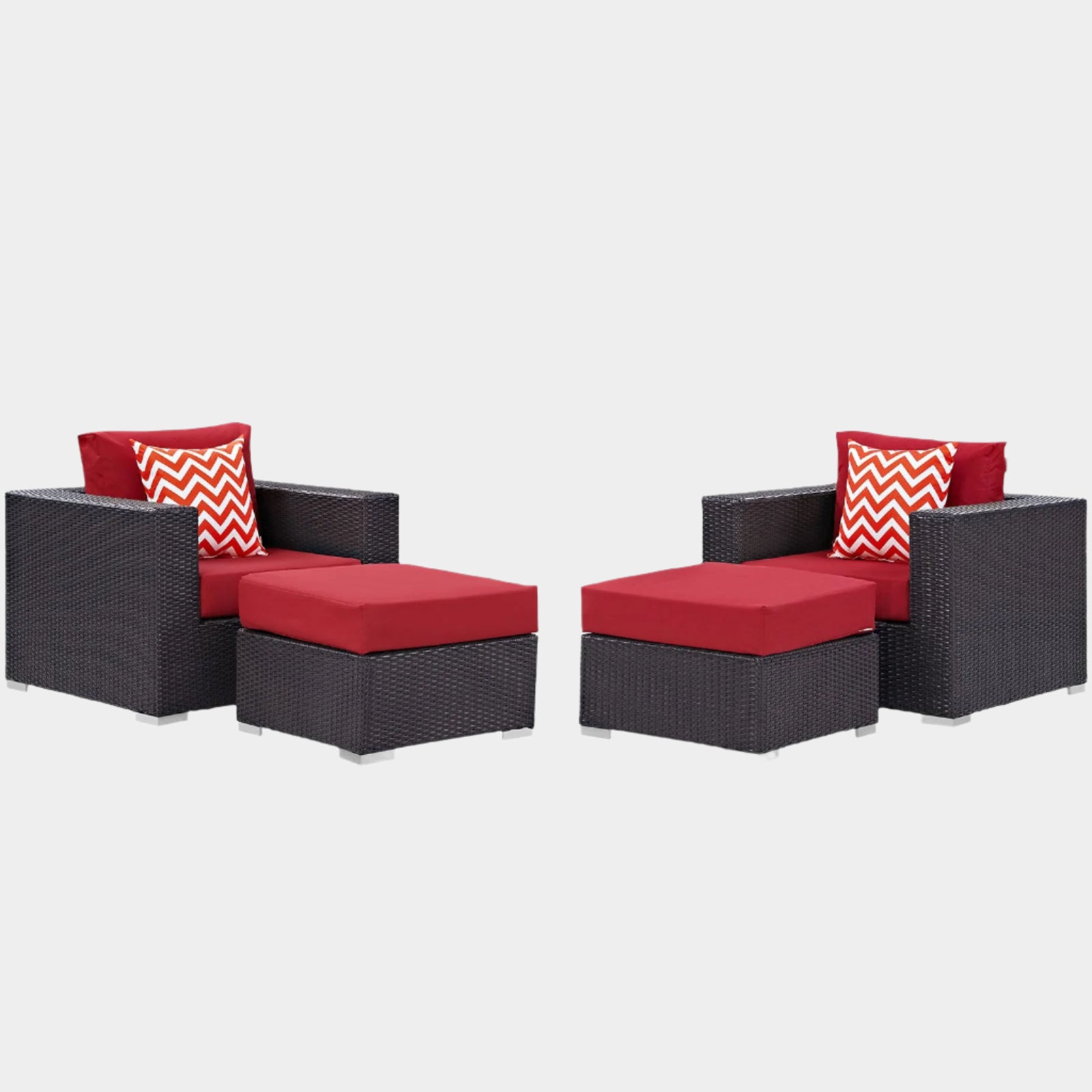 Convene 4 Piece Outdoor Patio Sectional Set