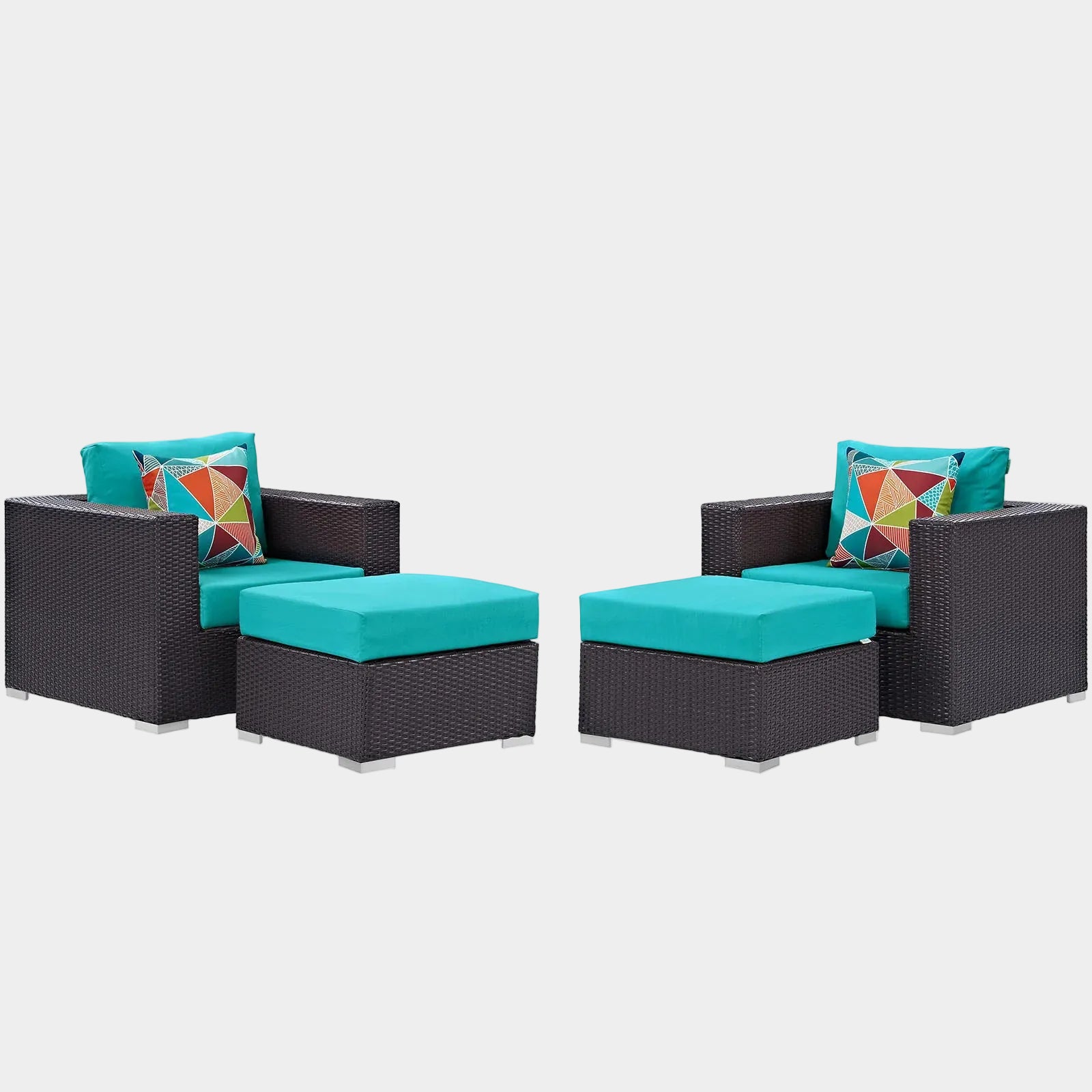Convene 4 Piece Outdoor Patio Sectional Set