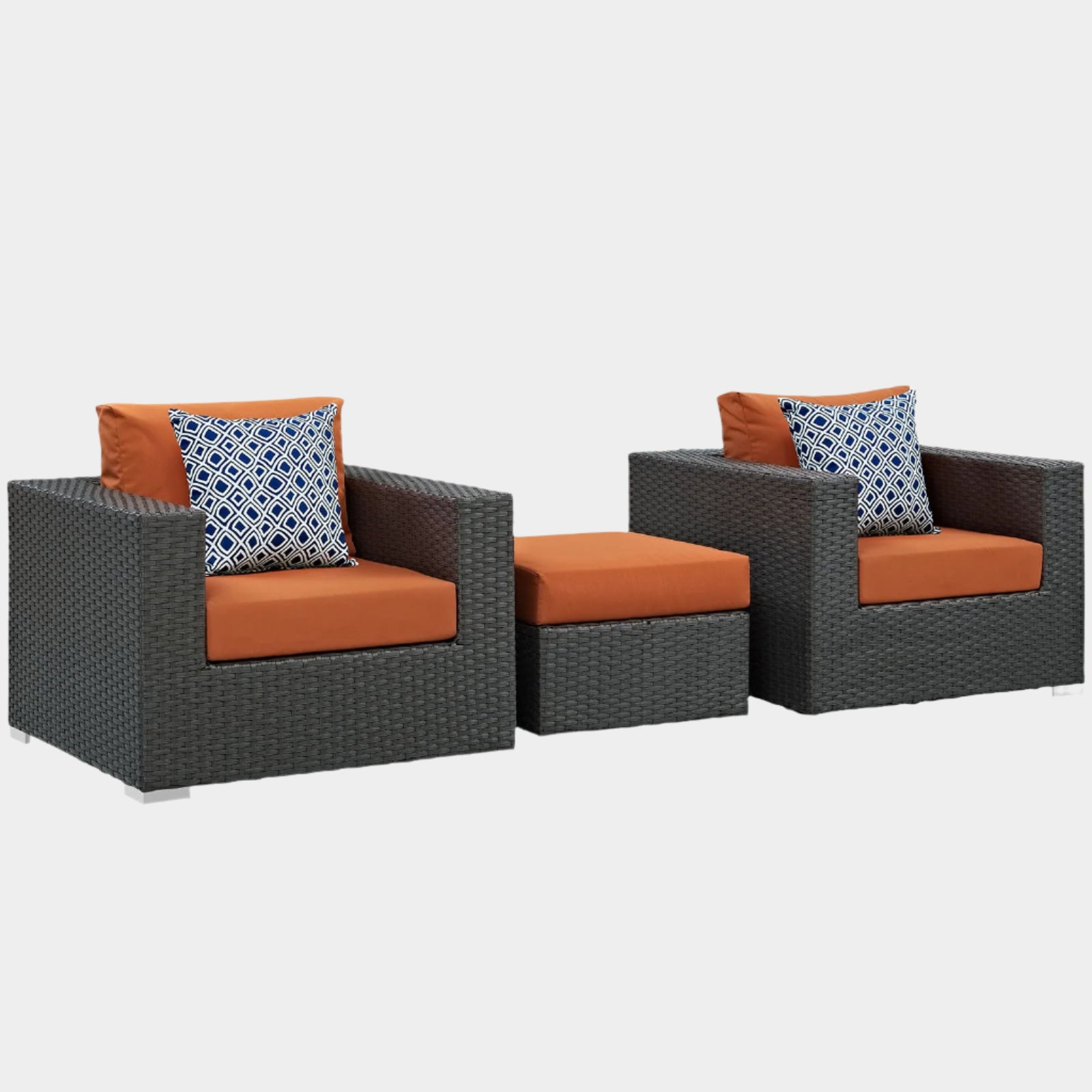 Sojourn 3 Piece Outdoor Patio Sunbrella® Sectional Set