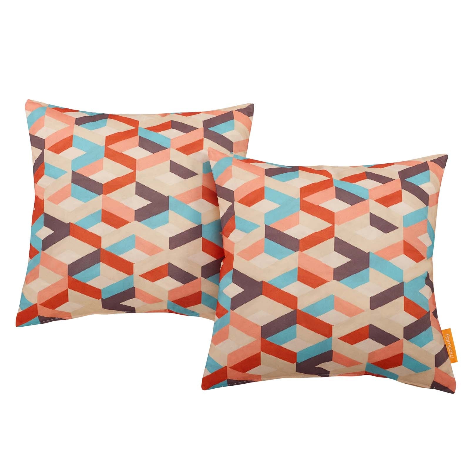 Modway 2 Piece Outdoor Patio Pillow Set