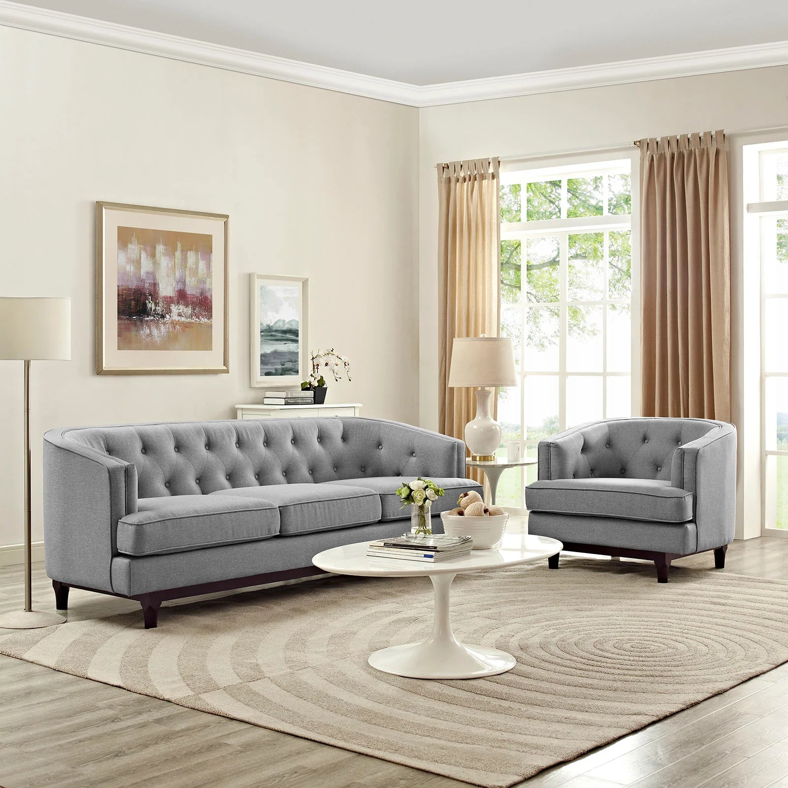 Chaise sans accoudoirs rembourrée en duvet Commix