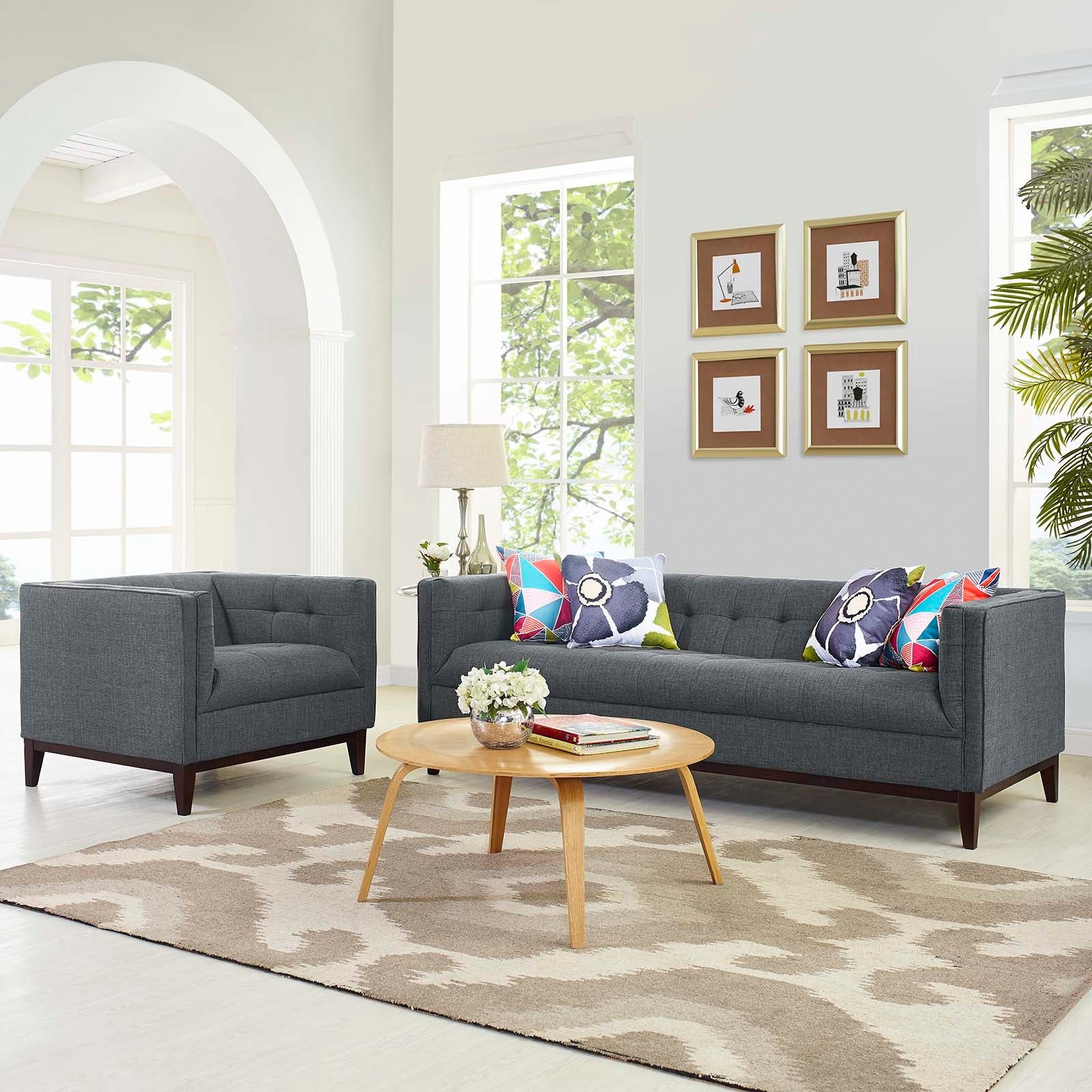 Chaise sans accoudoirs rembourrée en duvet Commix