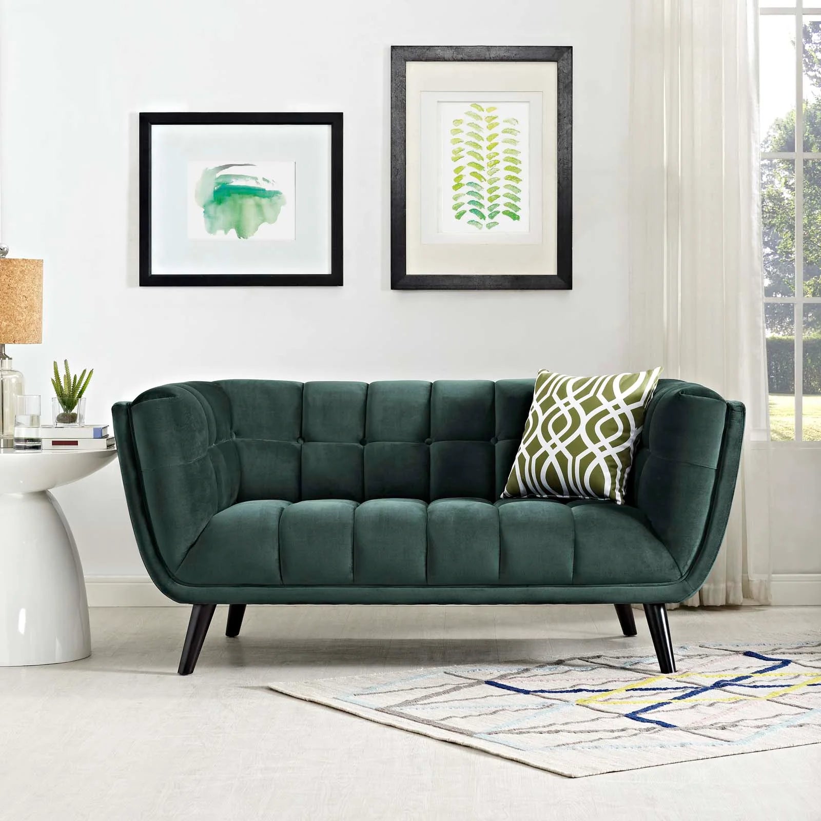 Chaise sans accoudoirs rembourrée en duvet Commix