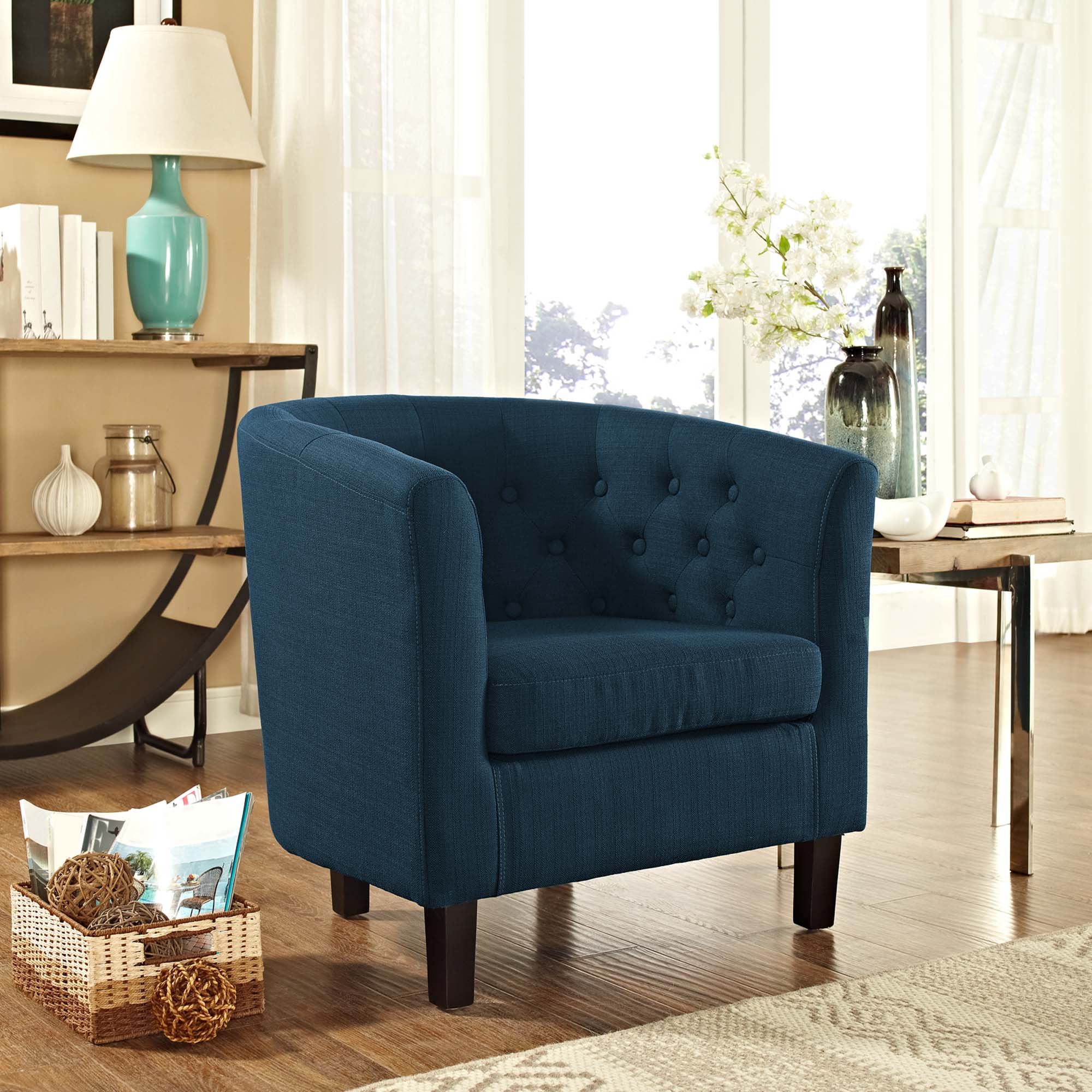 Fauteuil en tissu rembourré Prospect