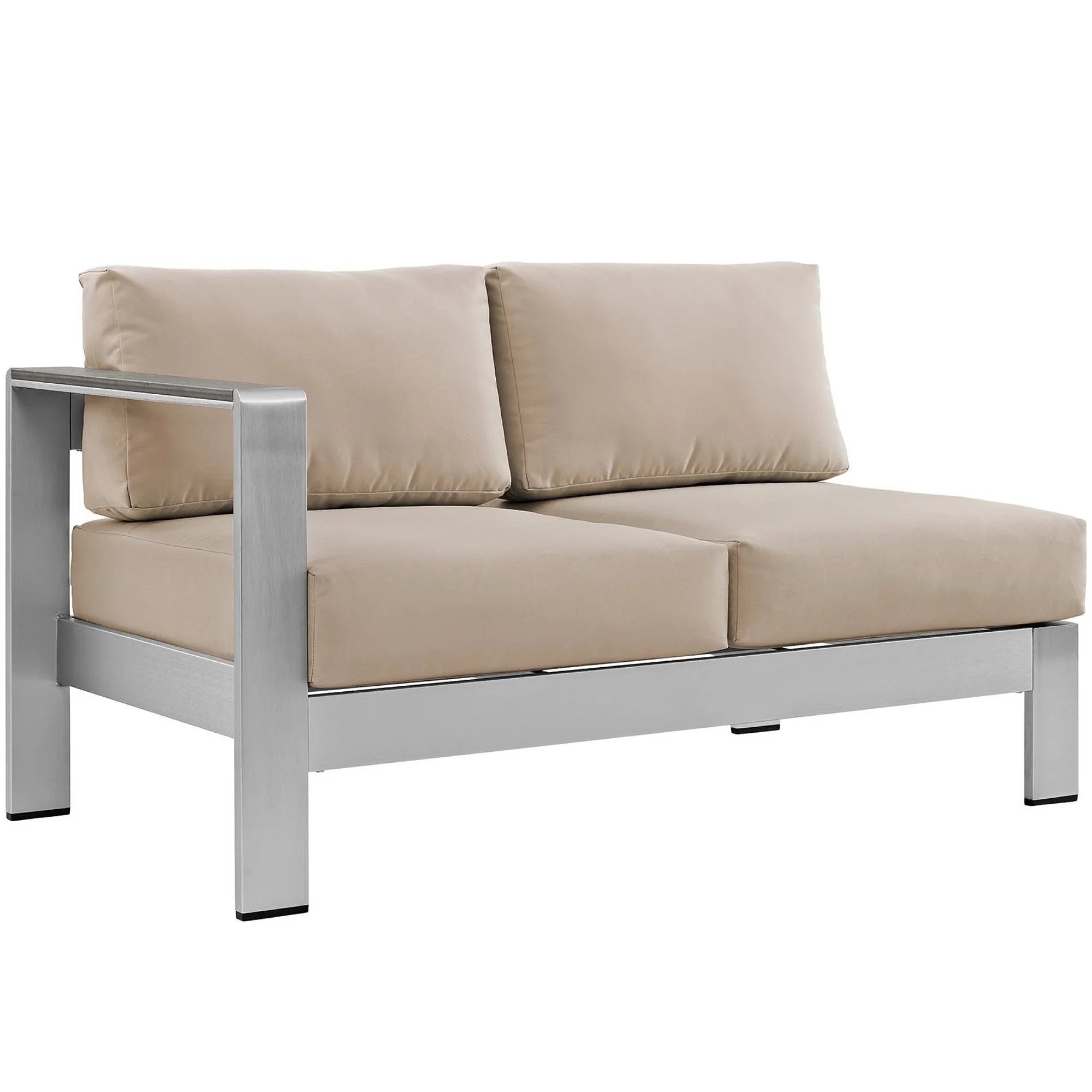 Shore 6 Piece Outdoor Aluminum Sectional Sofa Set