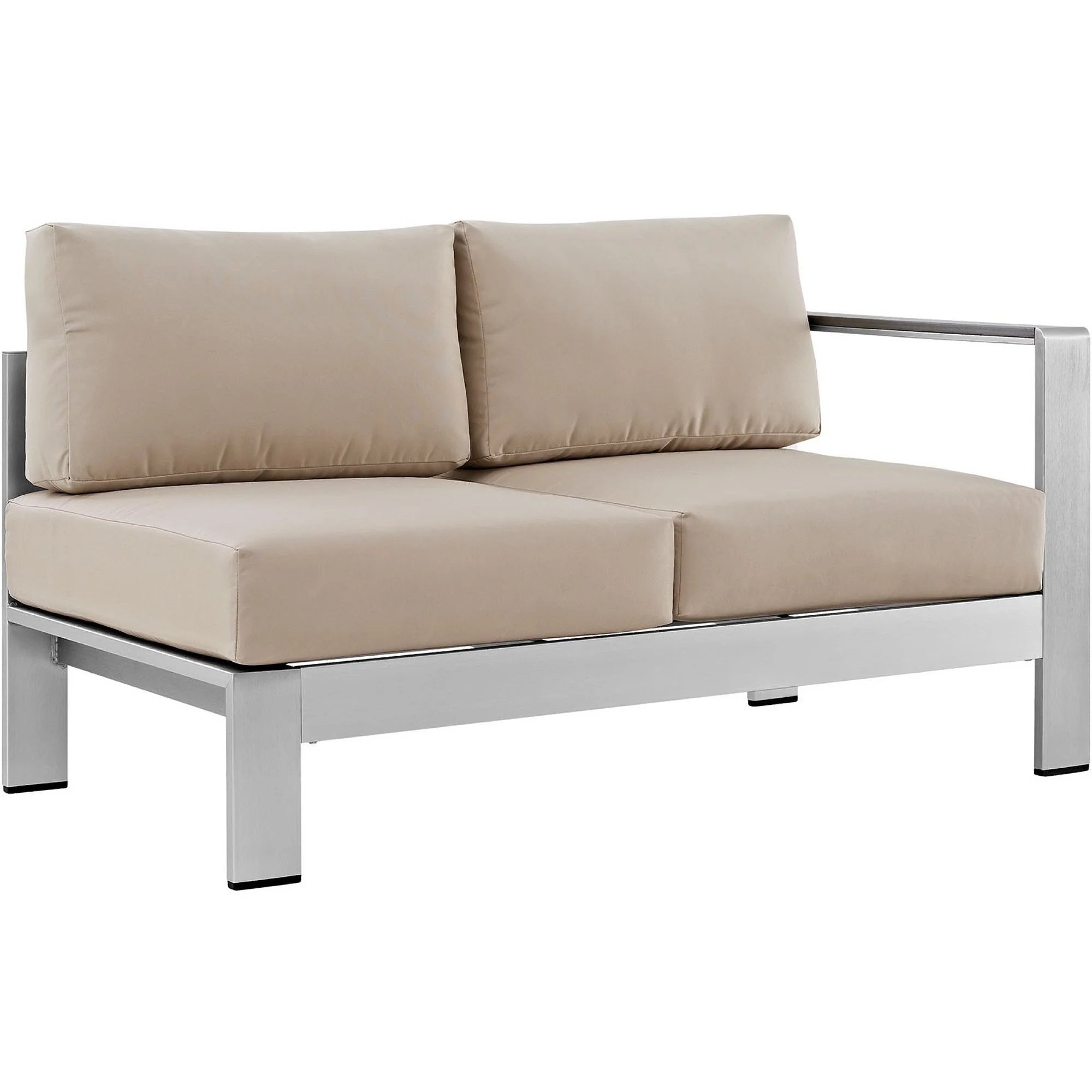 Shore 6 Piece Outdoor Aluminum Sectional Sofa Set