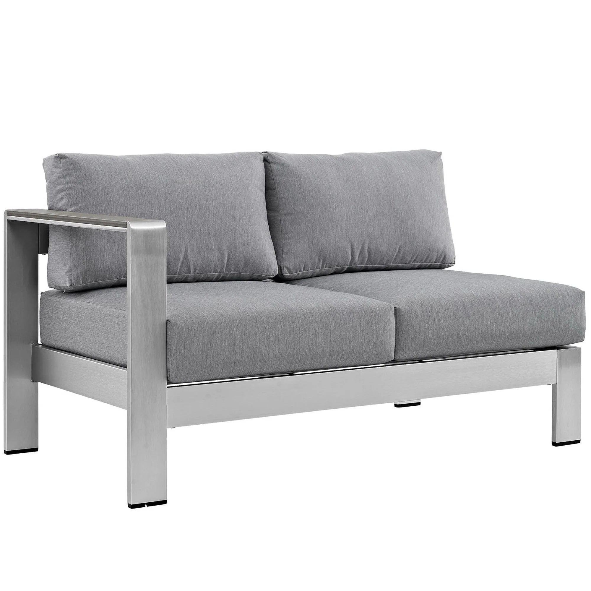Shore 6 Piece Outdoor Aluminum Sectional Sofa Set
