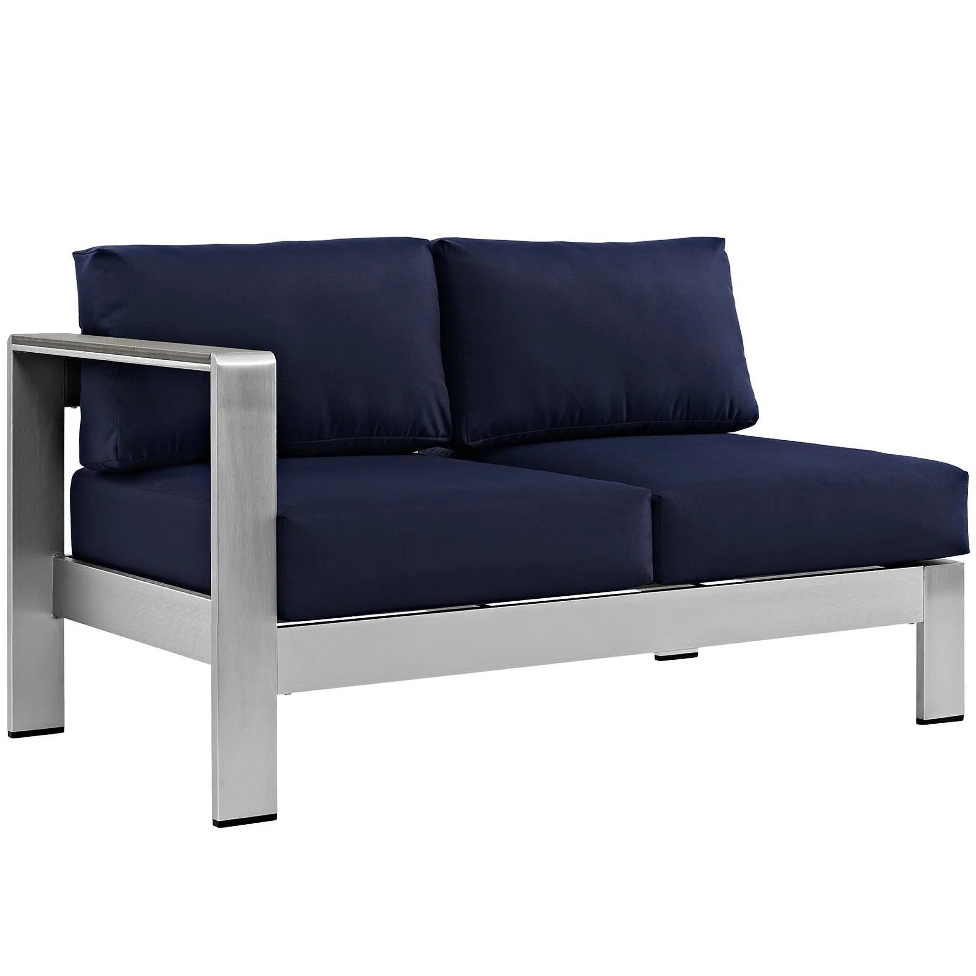 Shore 6 Piece Outdoor Aluminum Sectional Sofa Set