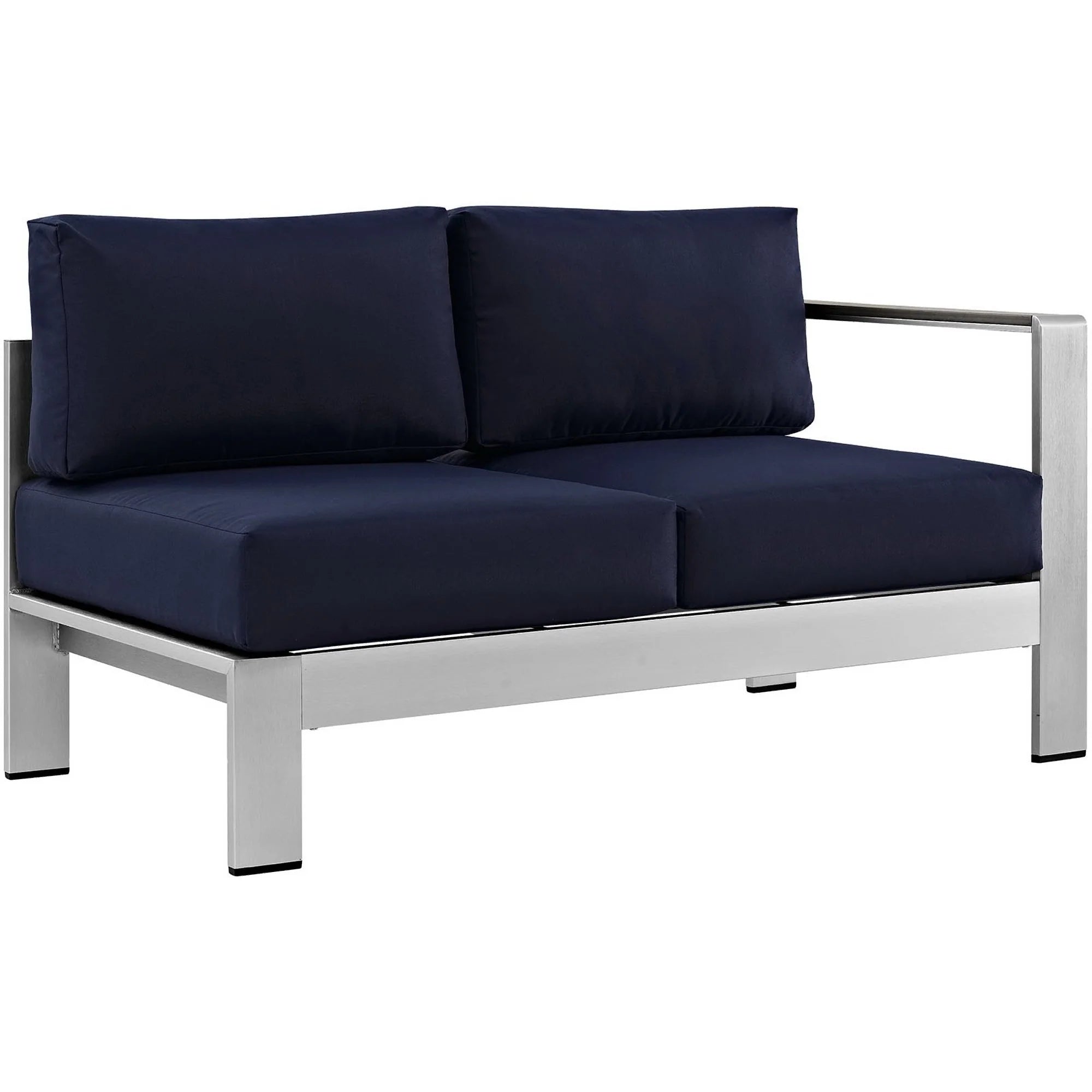 Shore 6 Piece Outdoor Aluminum Sectional Sofa Set
