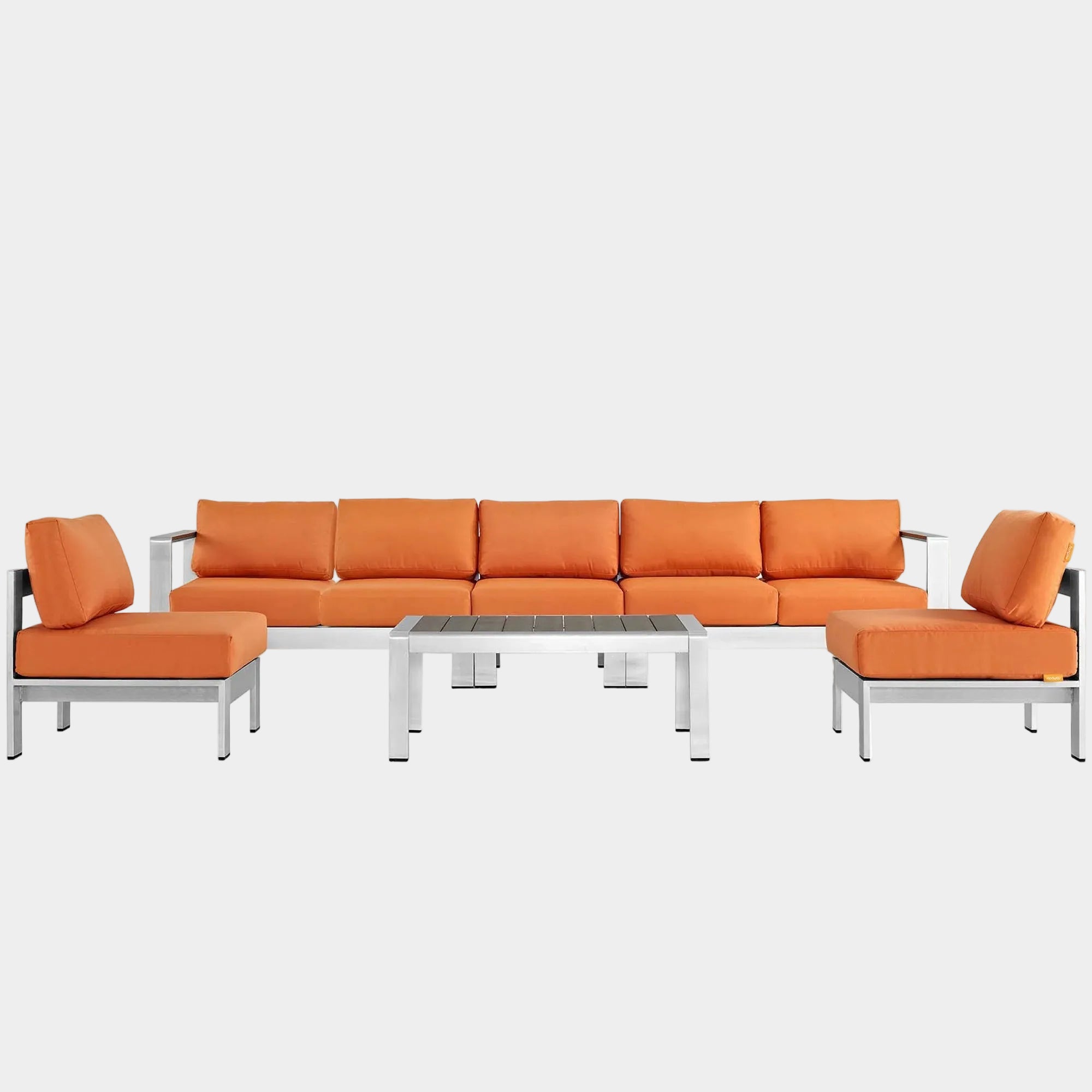 Shore 6 Piece Outdoor Aluminum Sectional Sofa