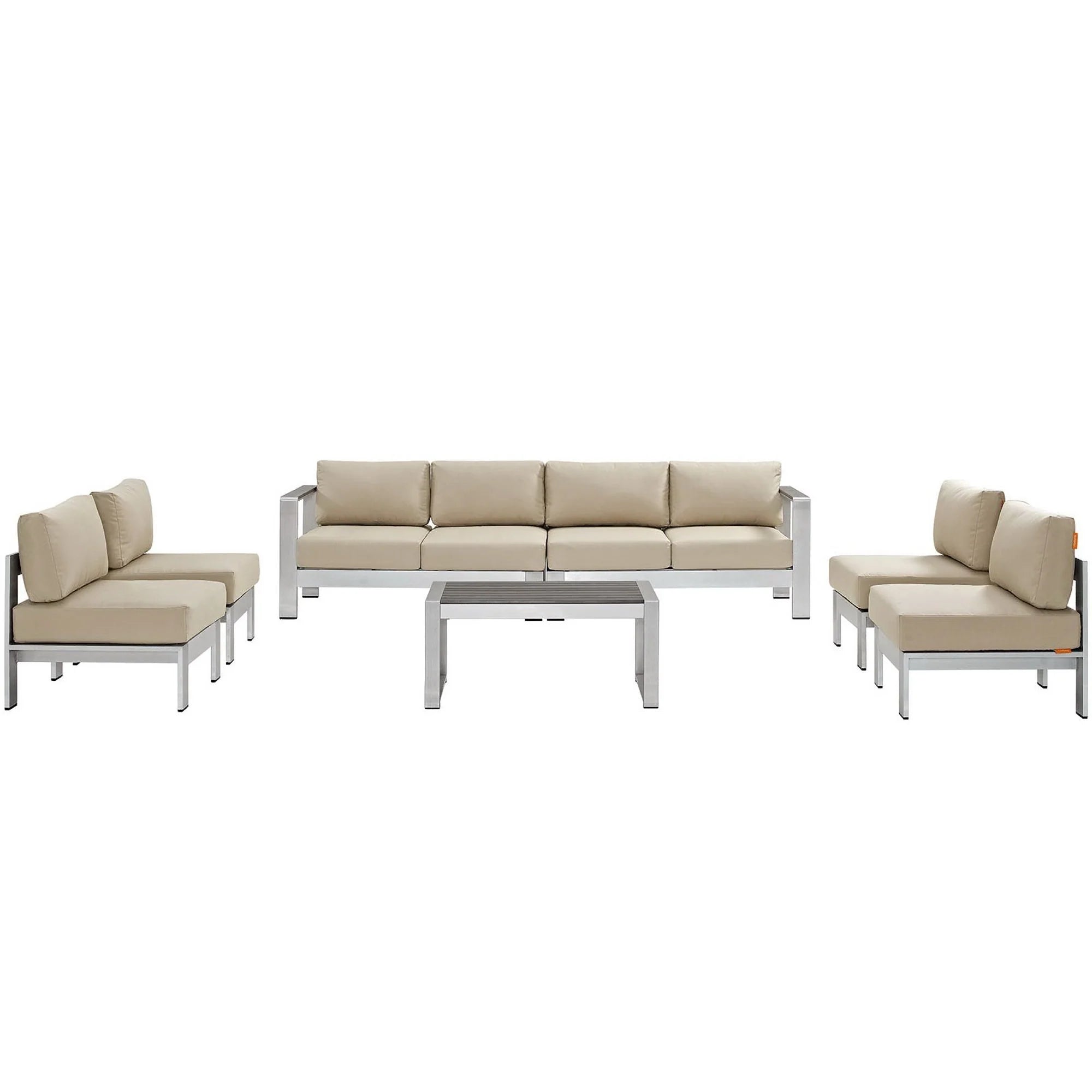 Shore 7 Piece Outdoor Sectional Sofa Set