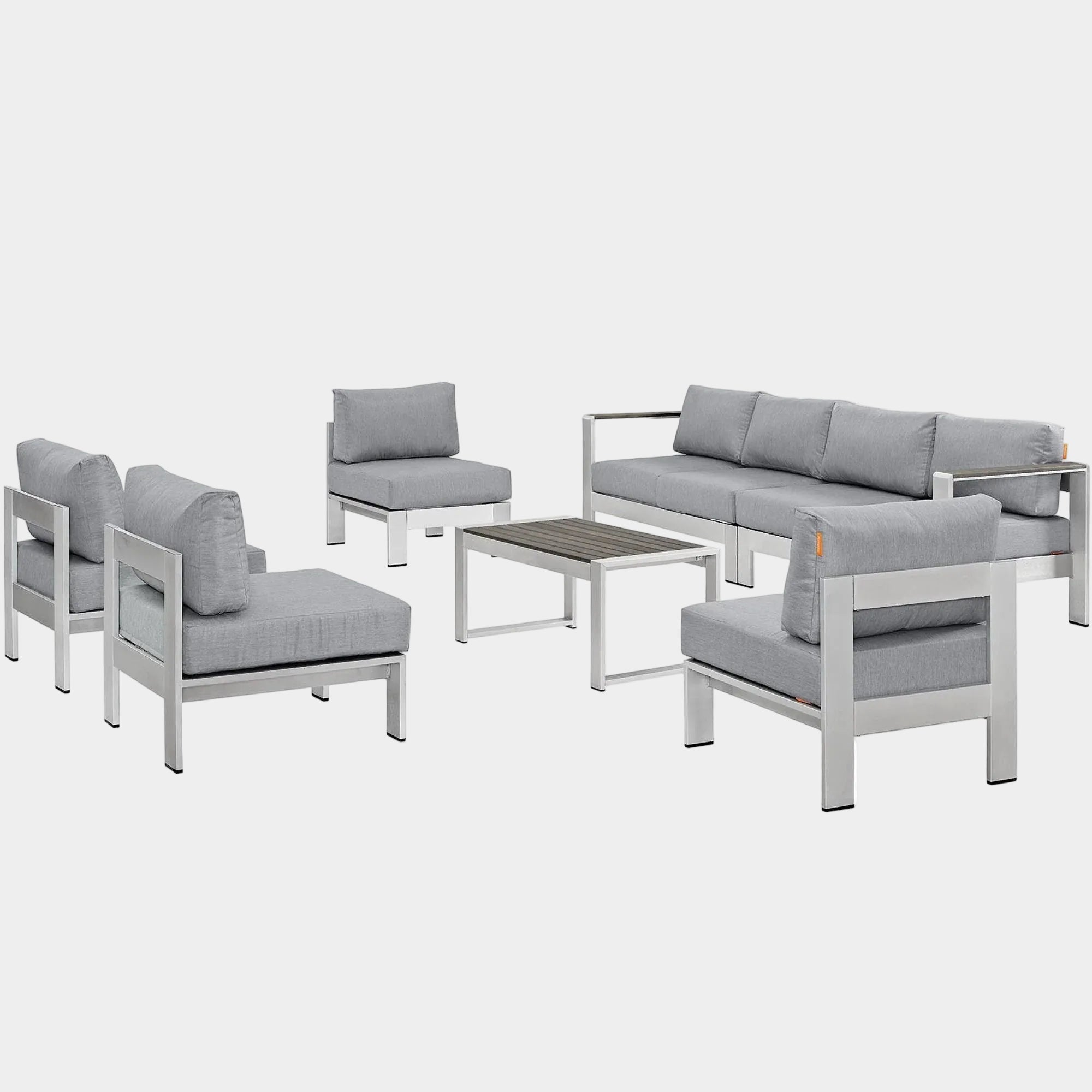 Shore 7 Piece Outdoor Sectional Sofa Set