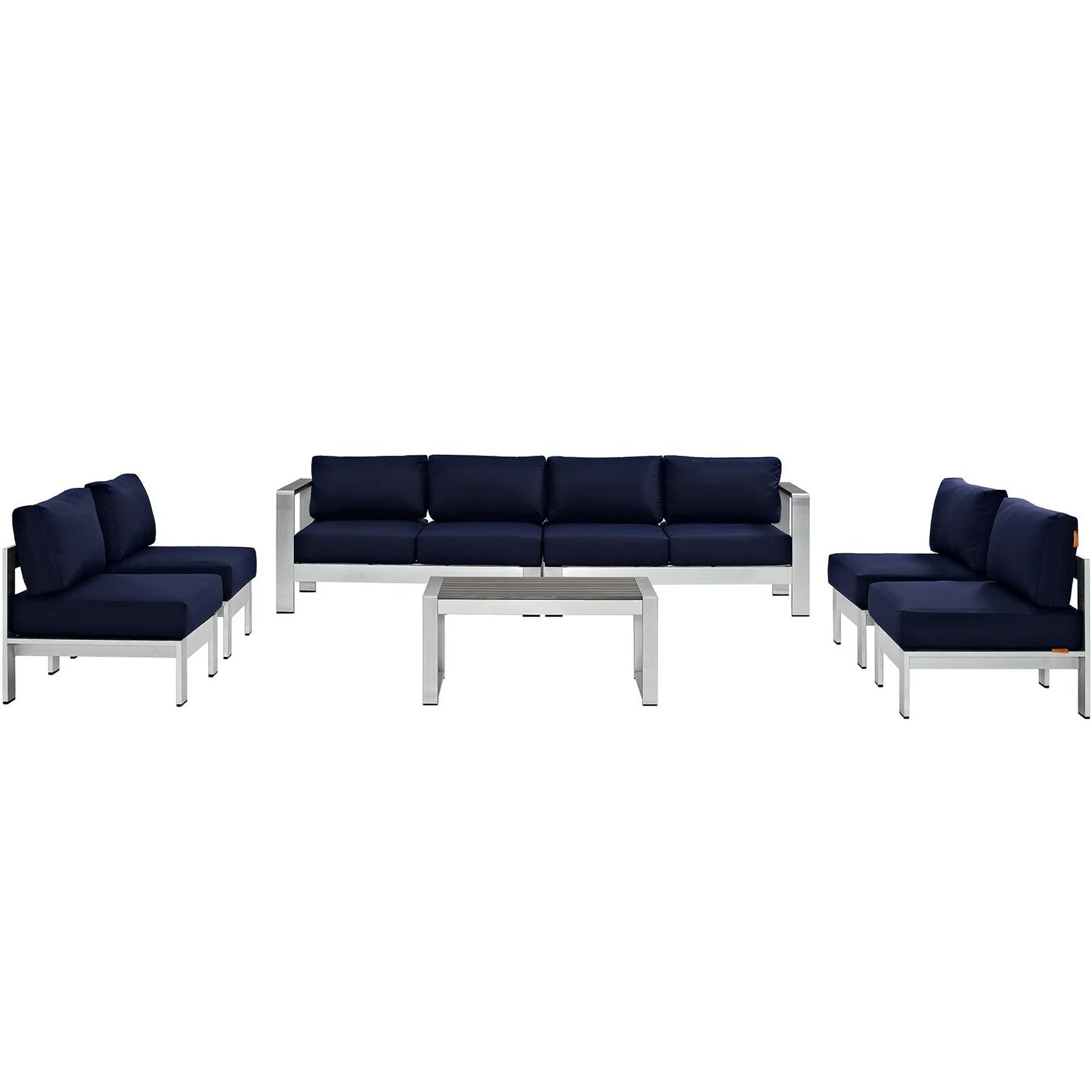 Shore 7 Piece Outdoor Sectional Sofa Set