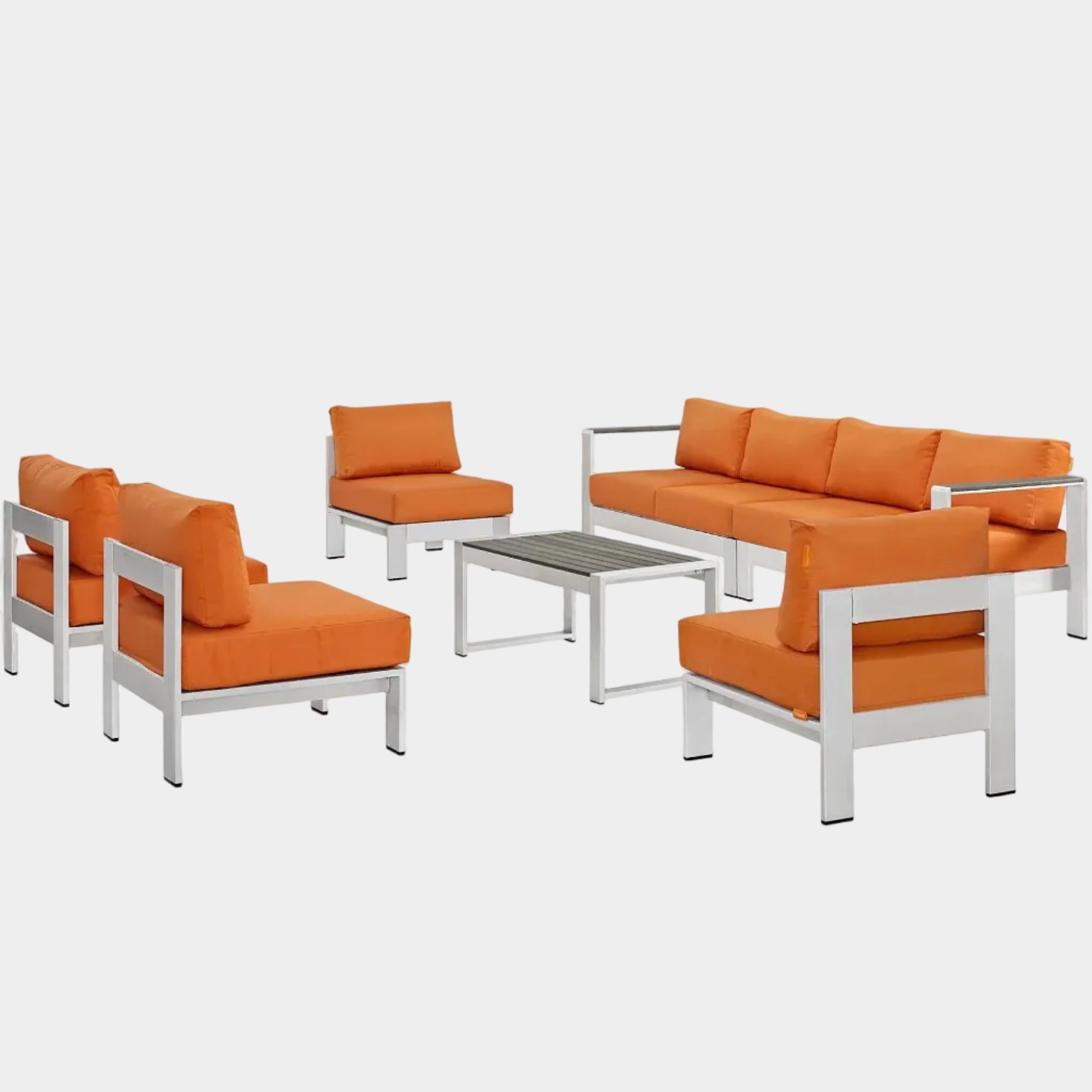 Shore 7 Piece Outdoor Sectional Sofa Set