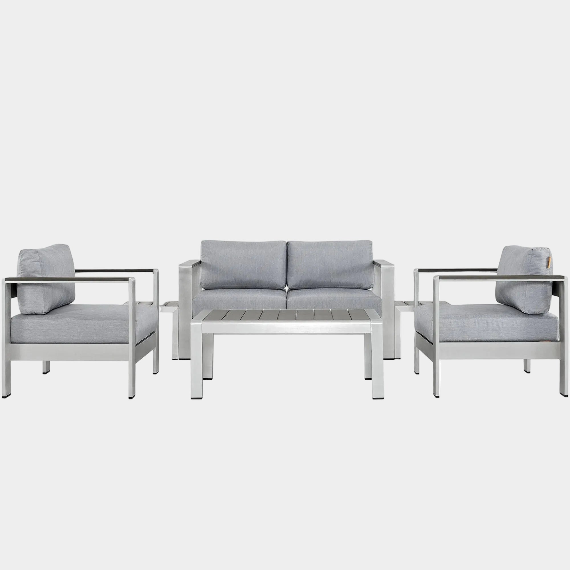 Shore 6 Piece Outdoor Patio Aluminum Sectional Sofa Set