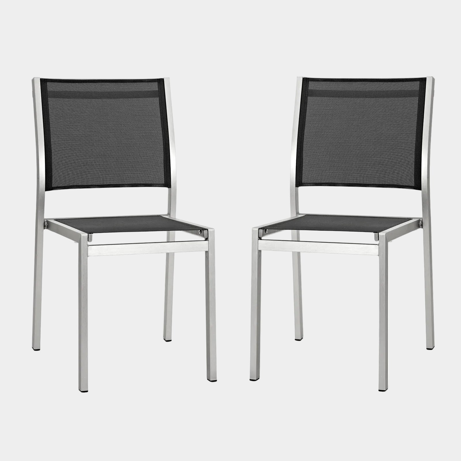 Shore Outdoor Patio Aluminum Side Chair Set of 2