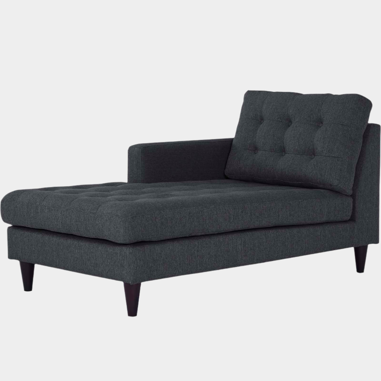 Empress Left-Arm Upholstered Fabric Chaise