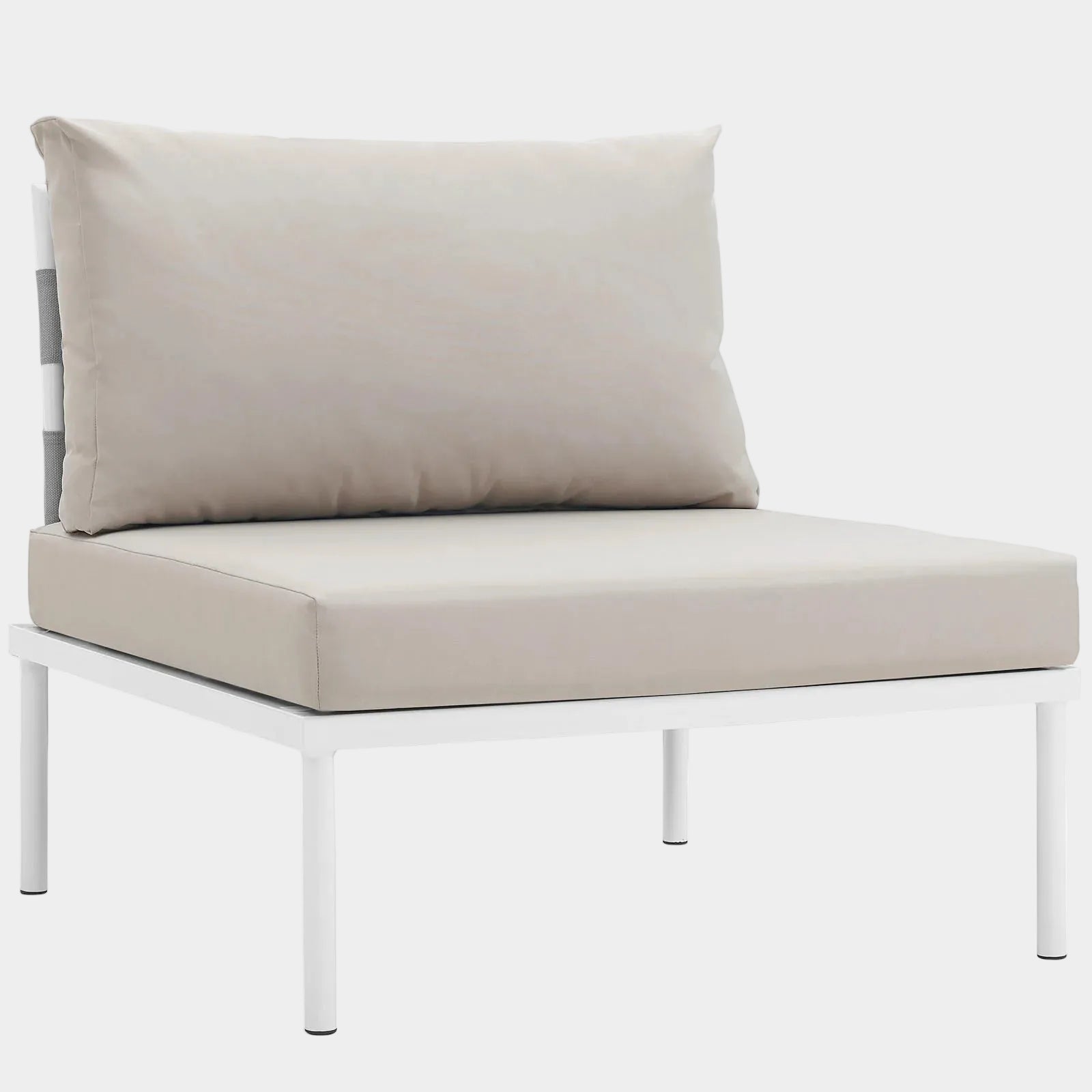Harmony Armless Outdoor Patio Aluminum Chair