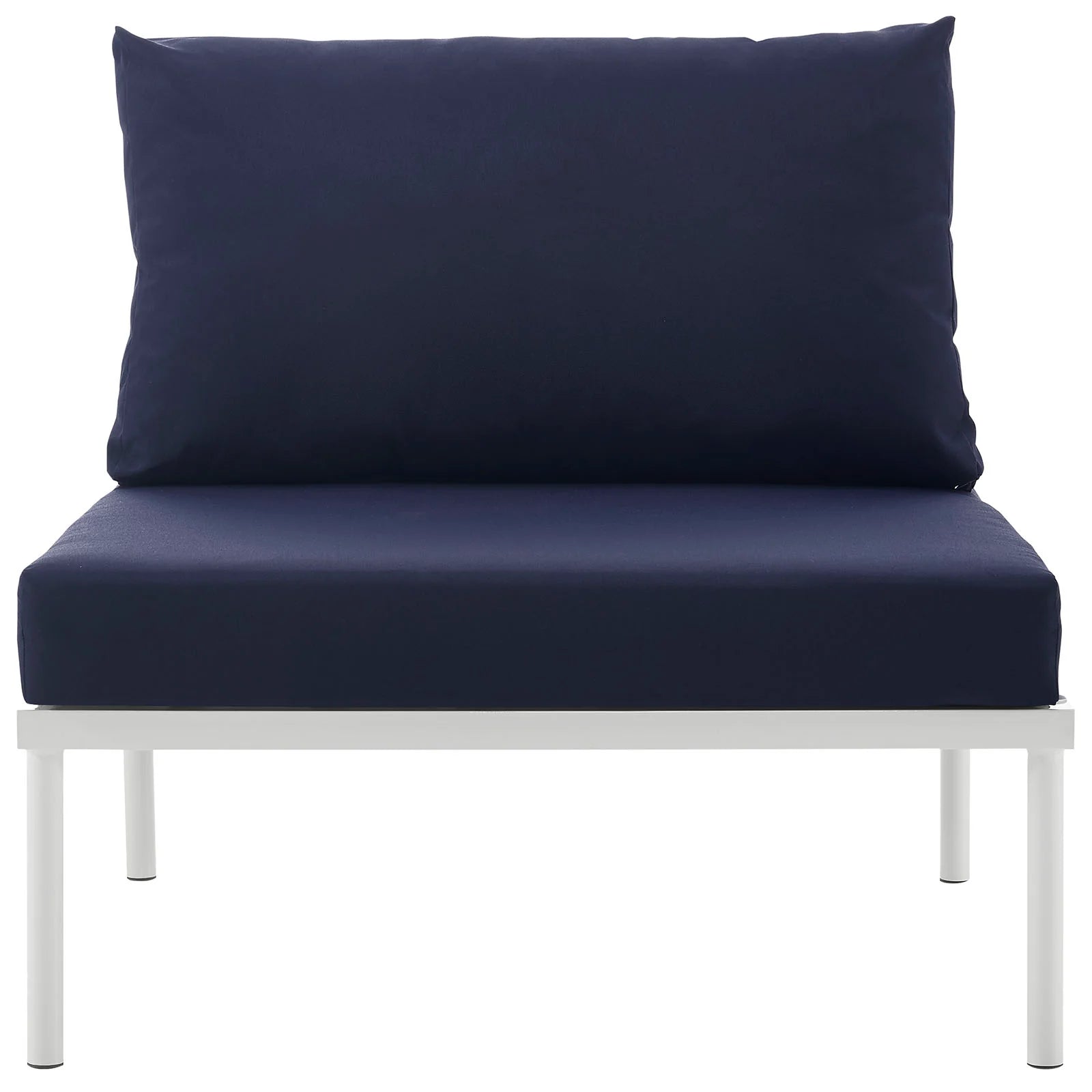 Harmony Armless Outdoor Patio Aluminum Chair