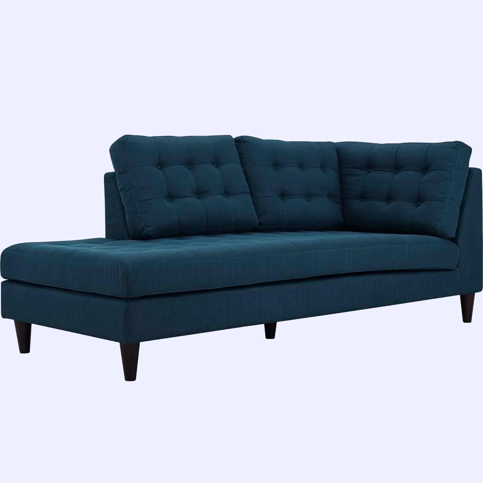 Empress Upholstered Fabric Left Facing Bumper