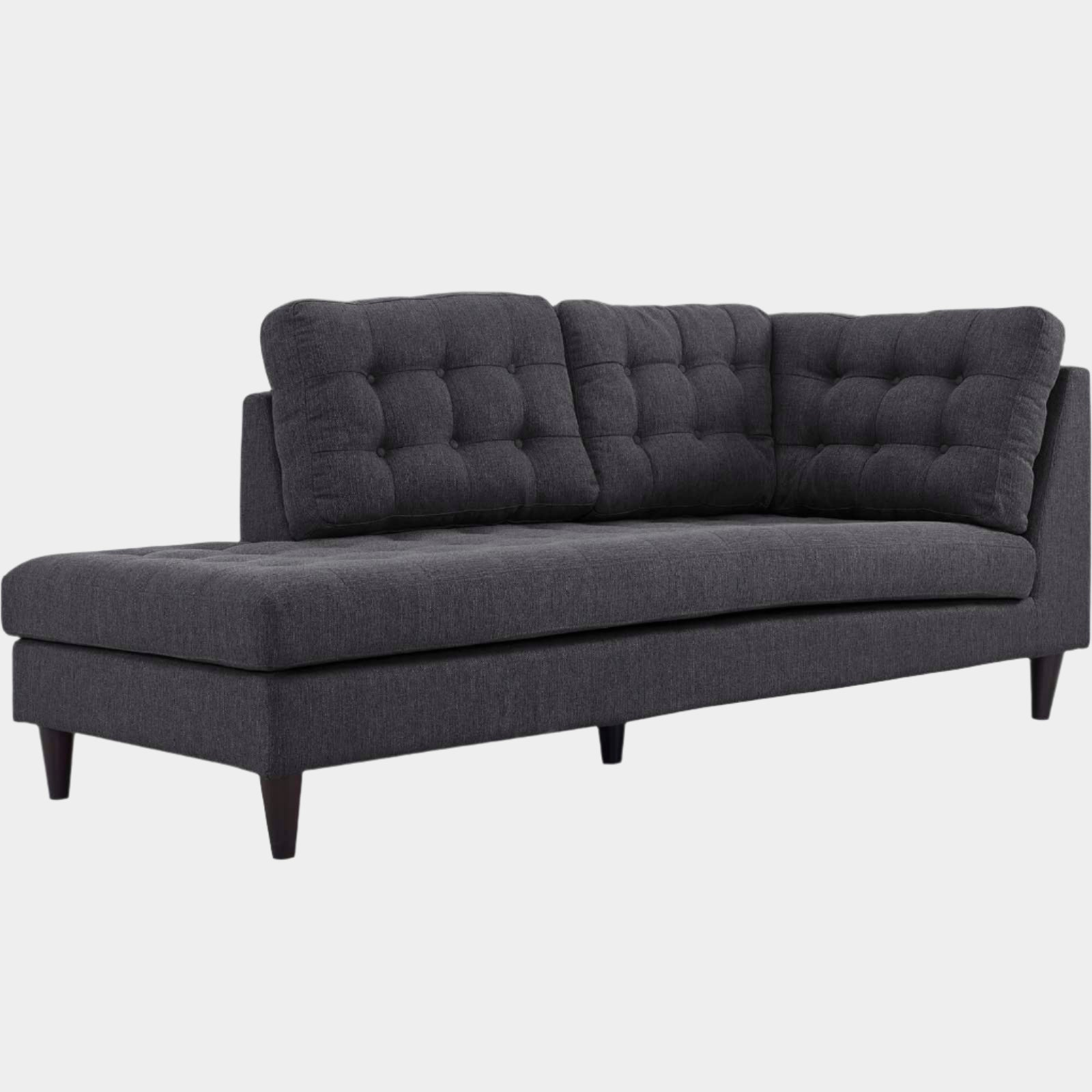 Empress Upholstered Fabric Left Facing Bumper
