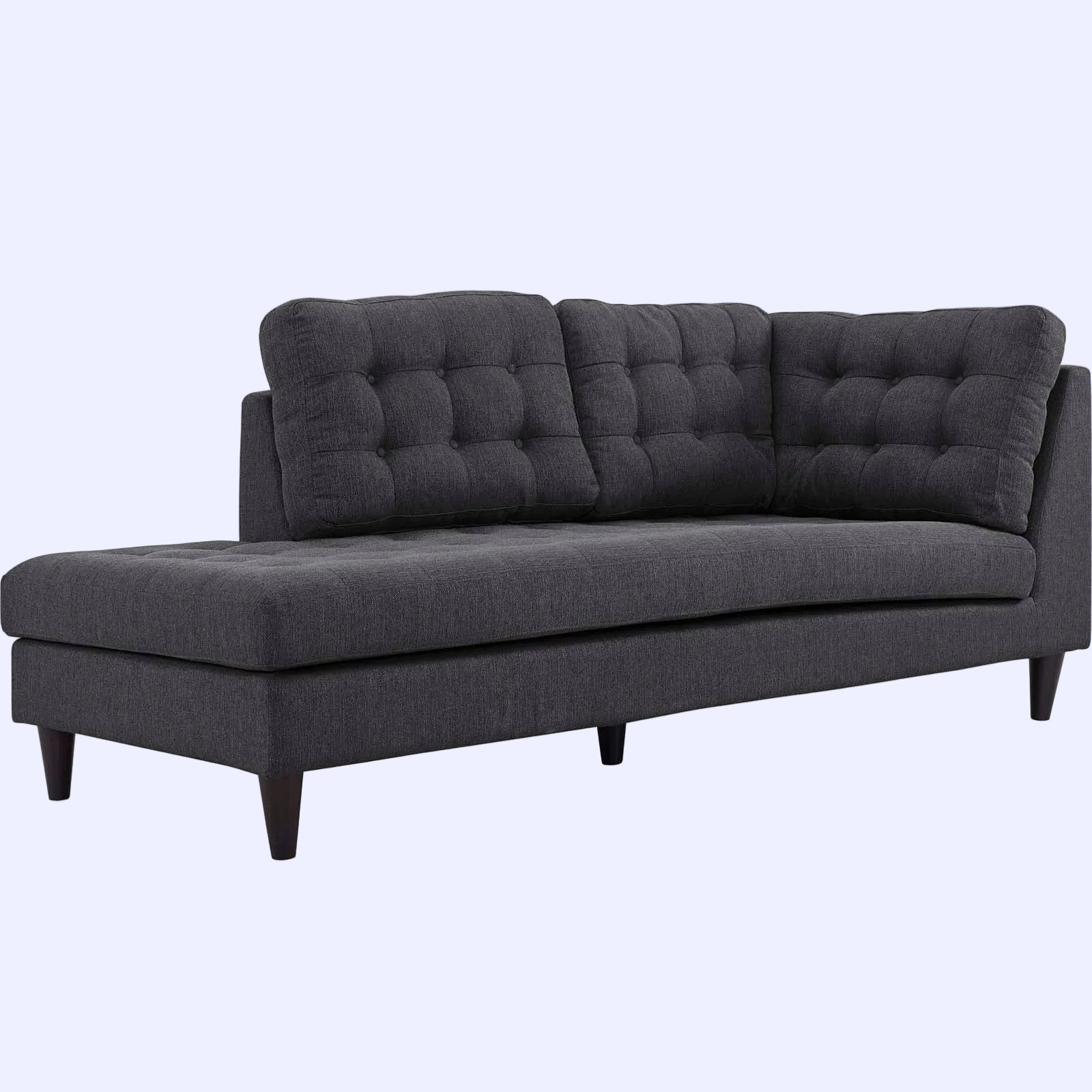 Empress Upholstered Fabric Left Facing Bumper