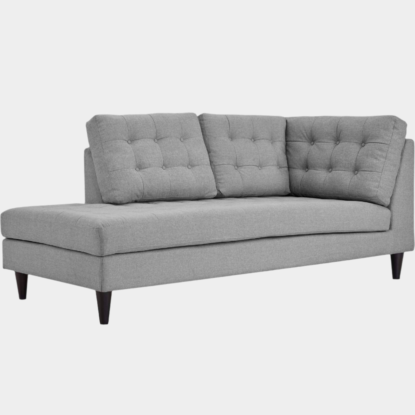 Empress Upholstered Fabric Left Facing Bumper