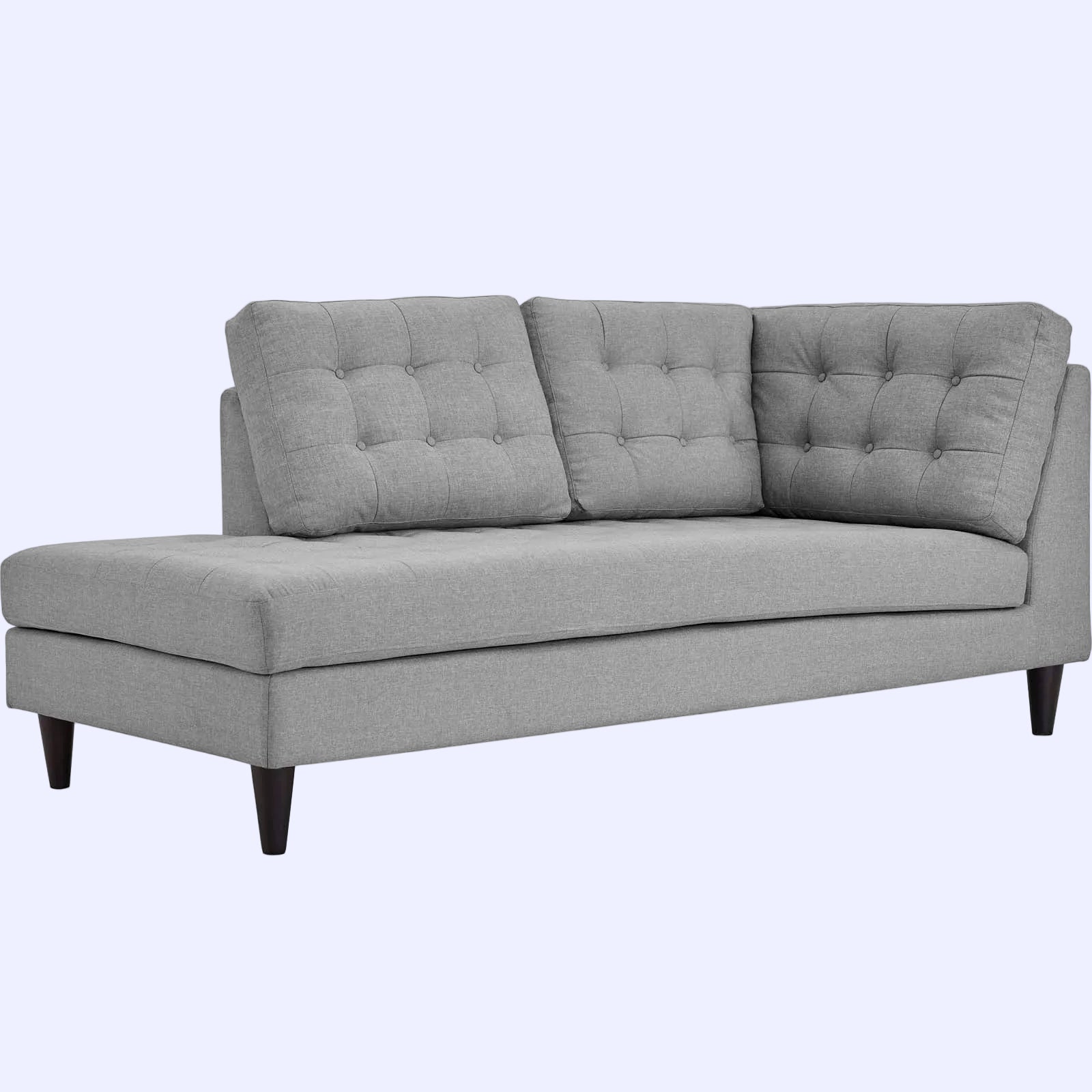 Empress Upholstered Fabric Left Facing Bumper