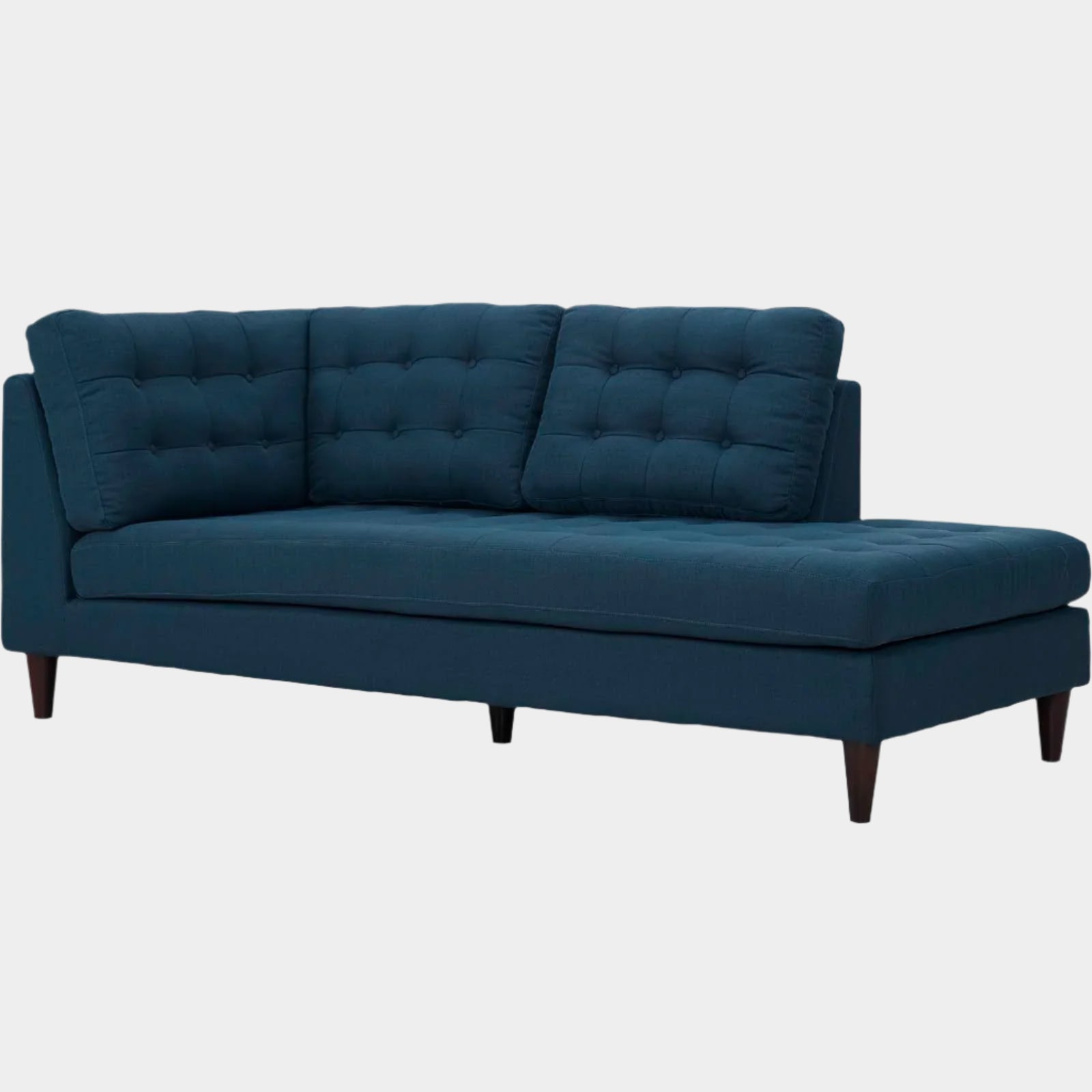 Empress Upholstered Fabric Right Facing Bumper