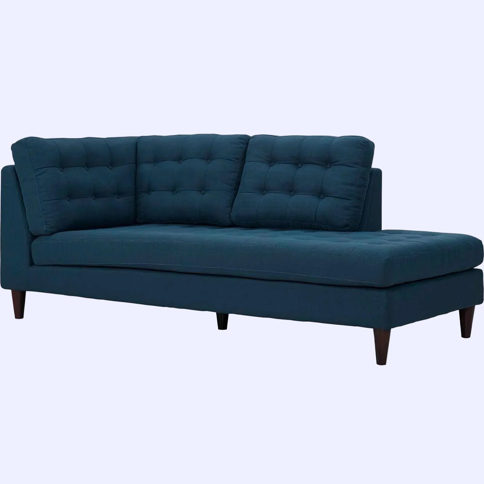 Empress Upholstered Fabric Right Facing Bumper