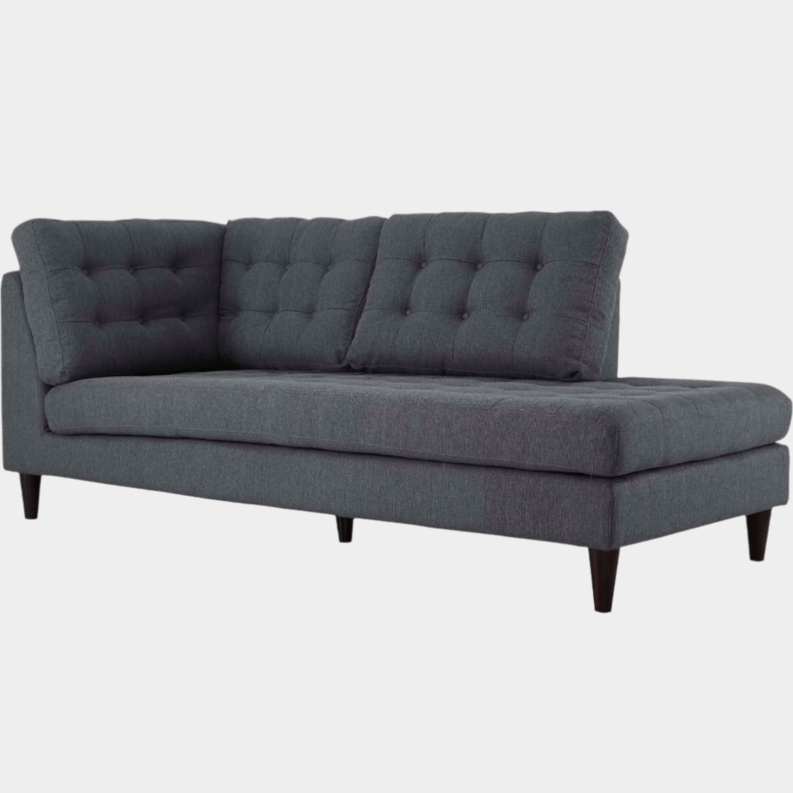 Empress Upholstered Fabric Right Facing Bumper