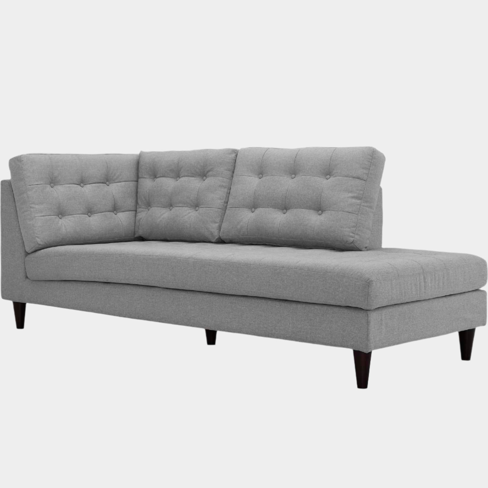 Empress Upholstered Fabric Right Facing Bumper