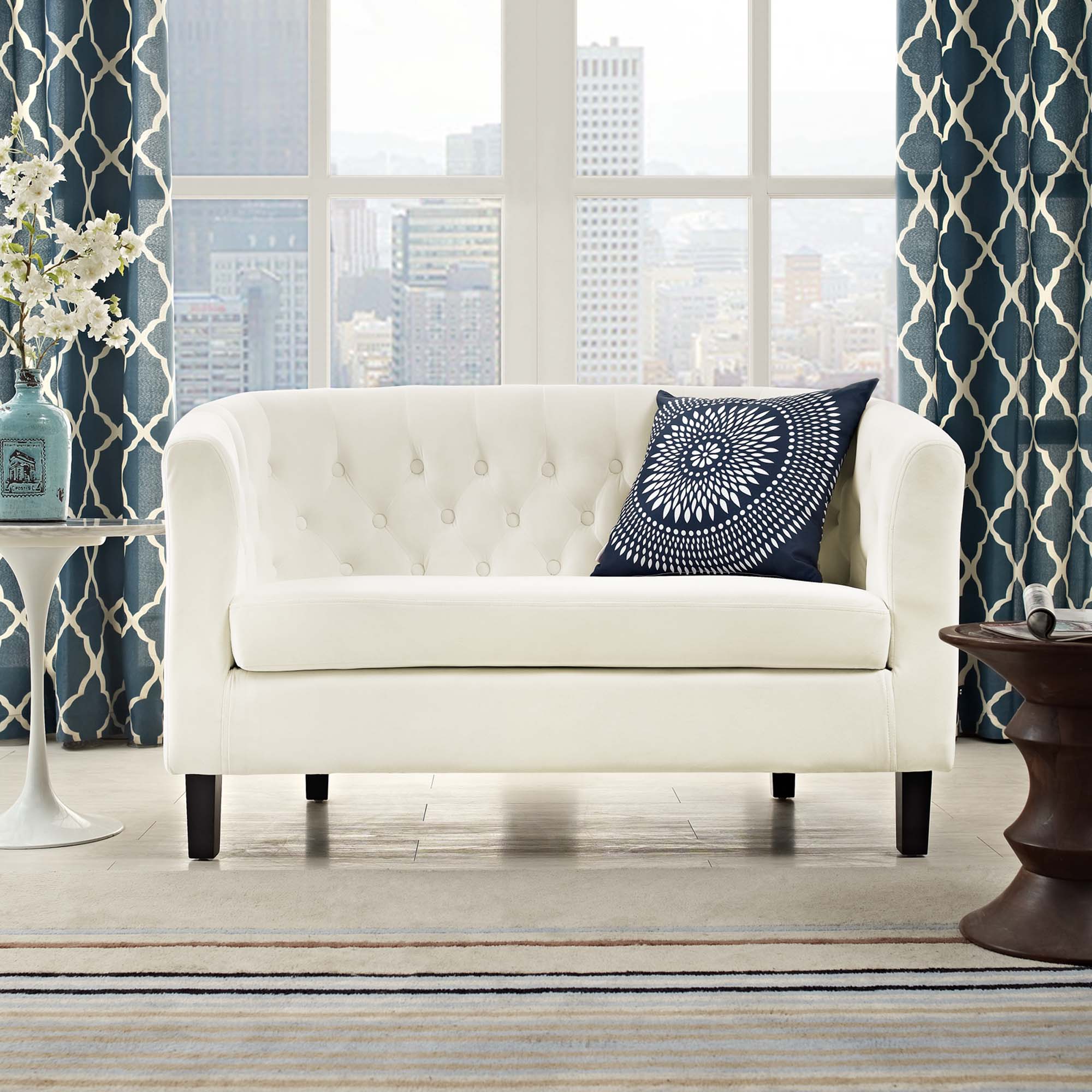 Chaise sans accoudoirs rembourrée en duvet Commix