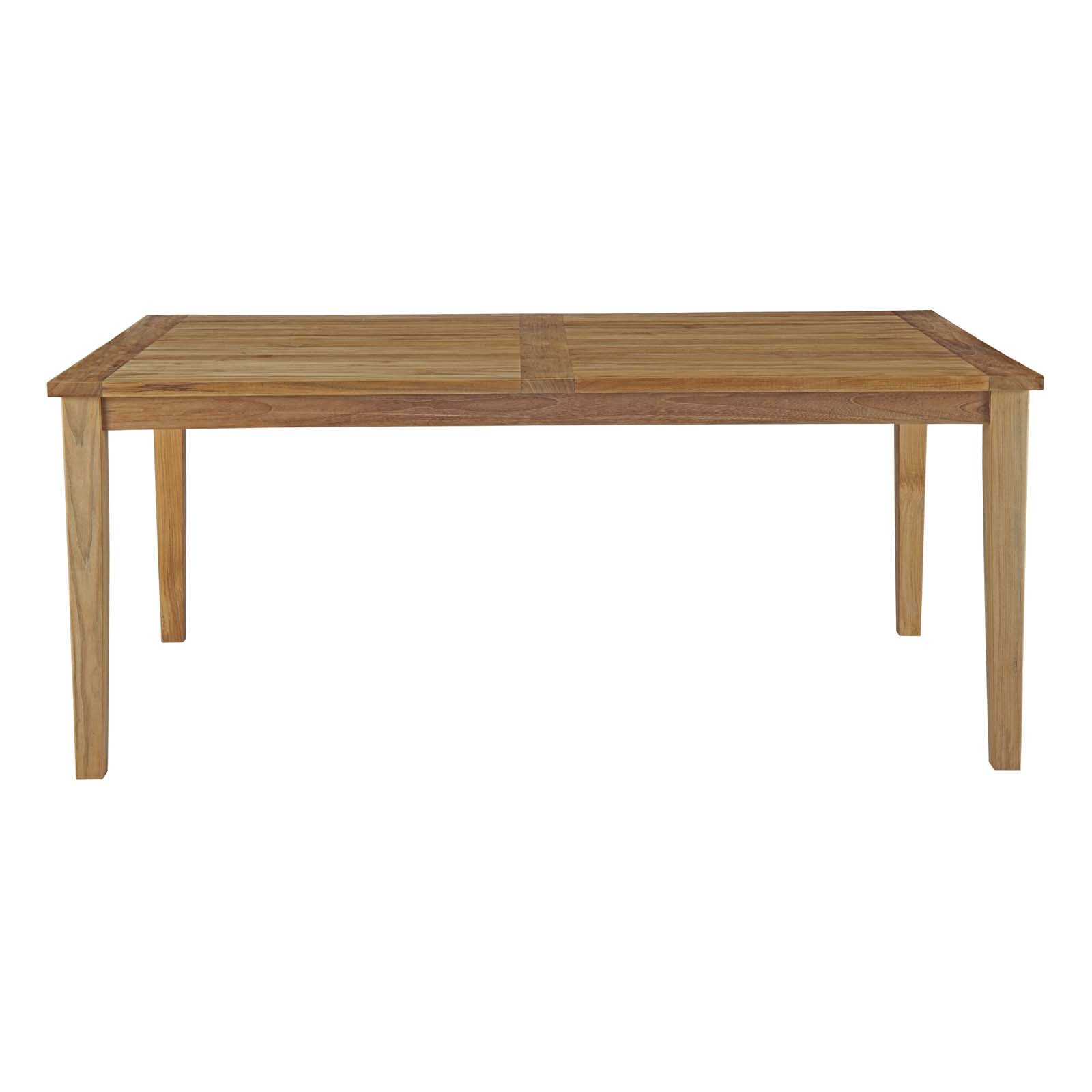 Marina Outdoor Patio Teak Dining Table in Natural