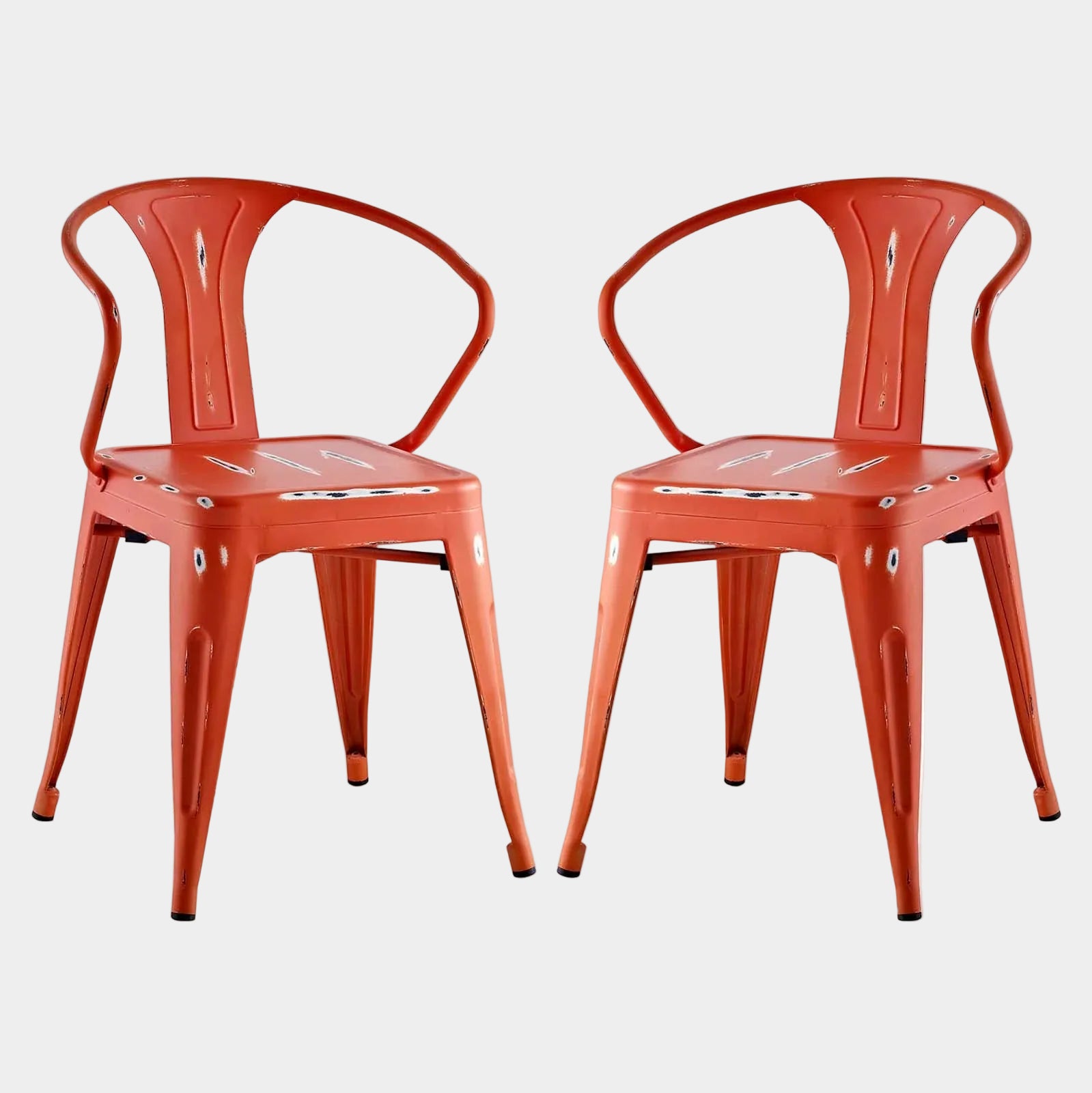 Promenade Dining Chair Set of 2 in Red