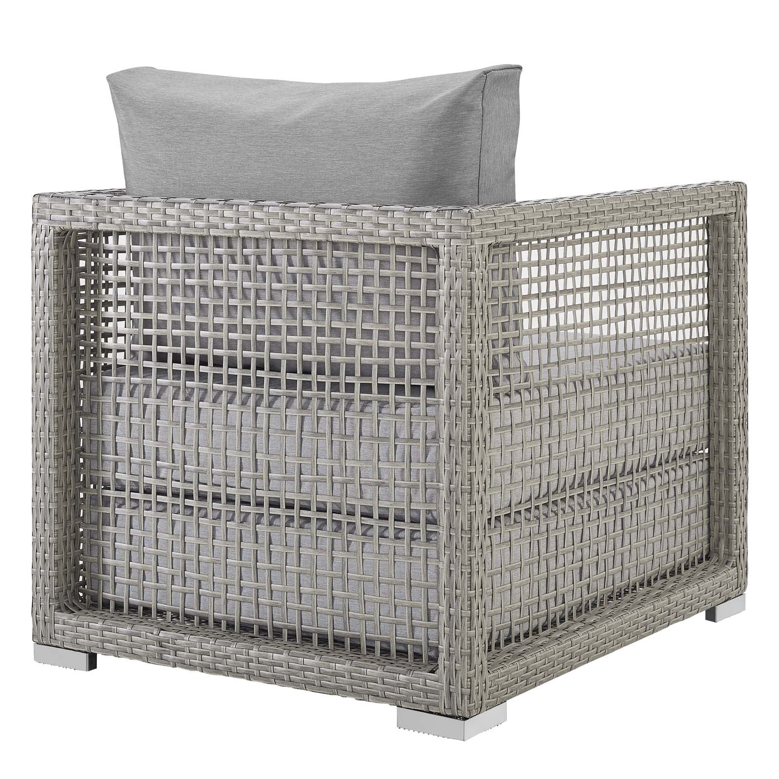 Fauteuil de terrasse d'extérieur en rotin Aura