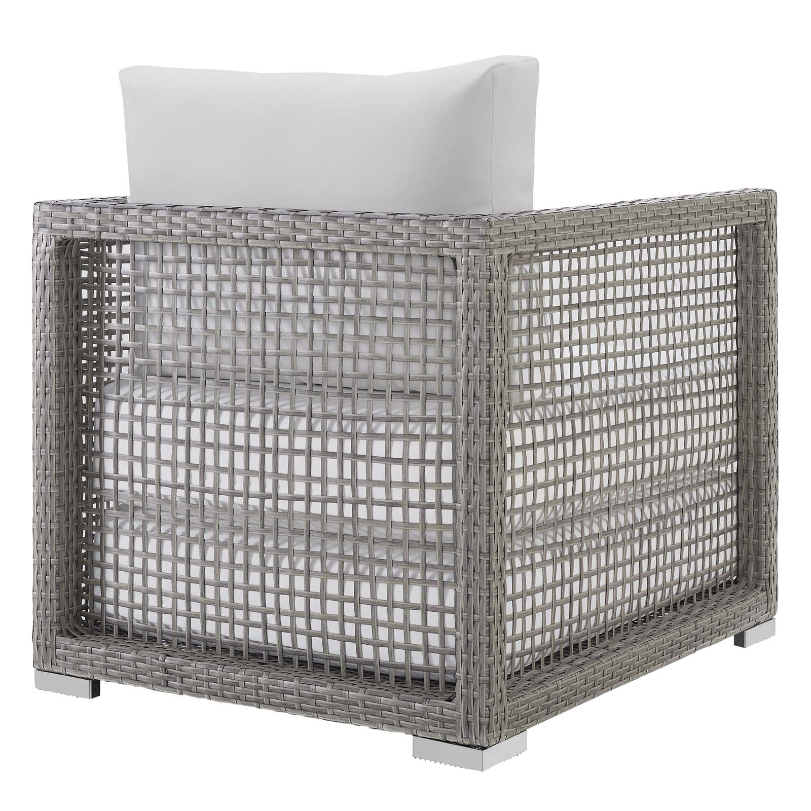 Fauteuil de terrasse d'extérieur en rotin Aura