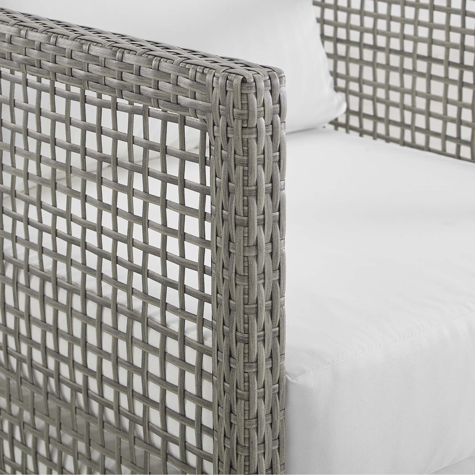 Fauteuil de terrasse d'extérieur en rotin Aura