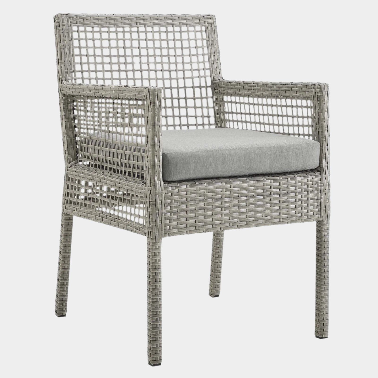 Fauteuil de salle à manger en rotin et osier pour patio extérieur Aura