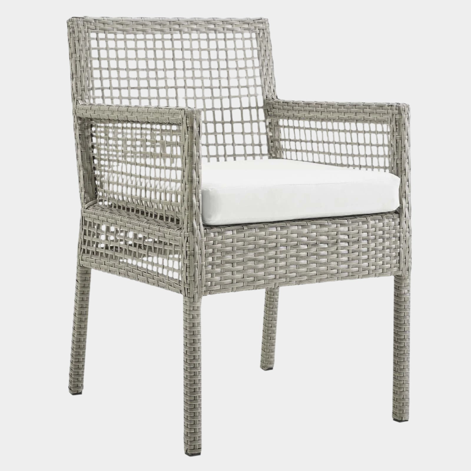 Fauteuil de salle à manger en rotin et osier pour patio extérieur Aura