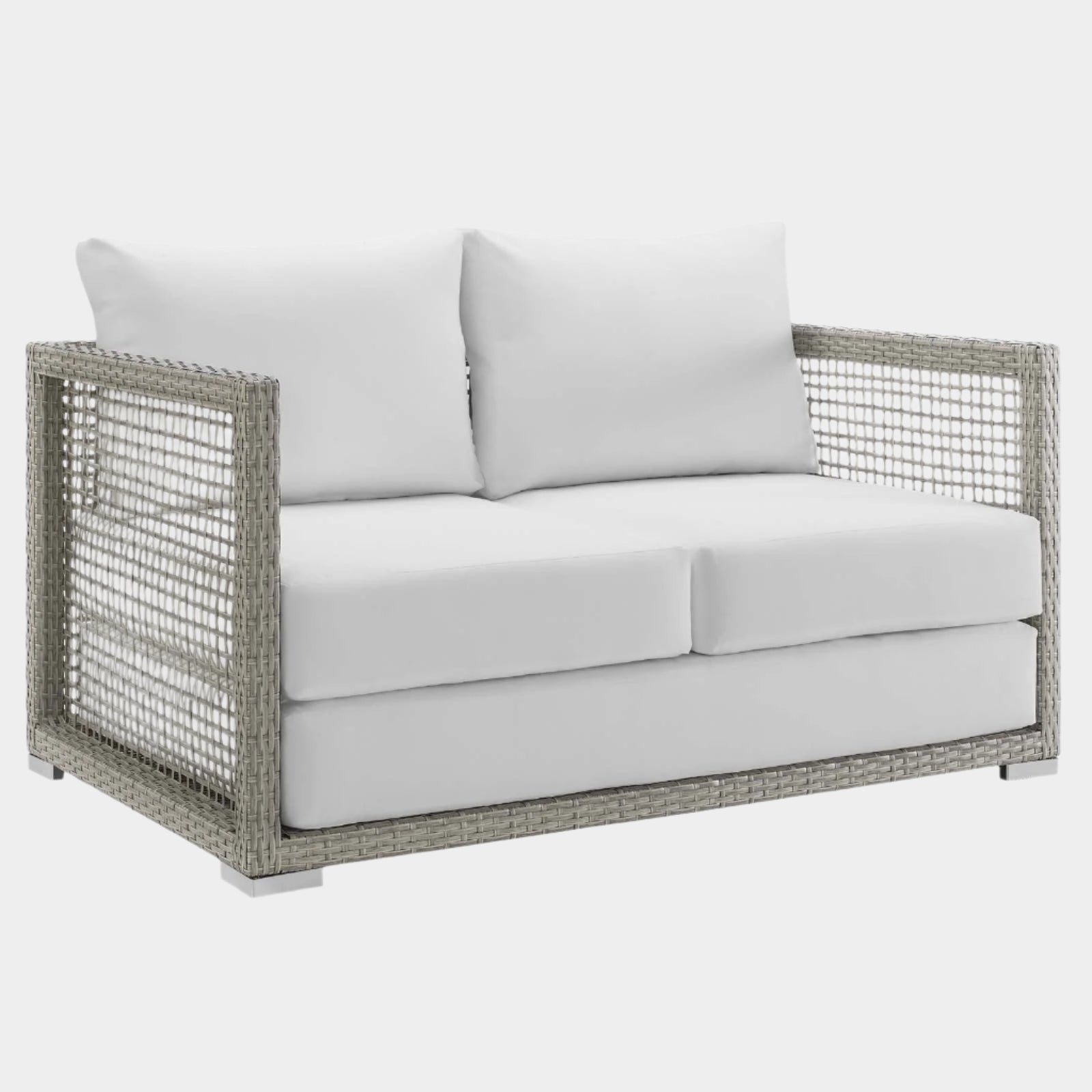 Aura Outdoor Patio Wicker Rattan Loveseat