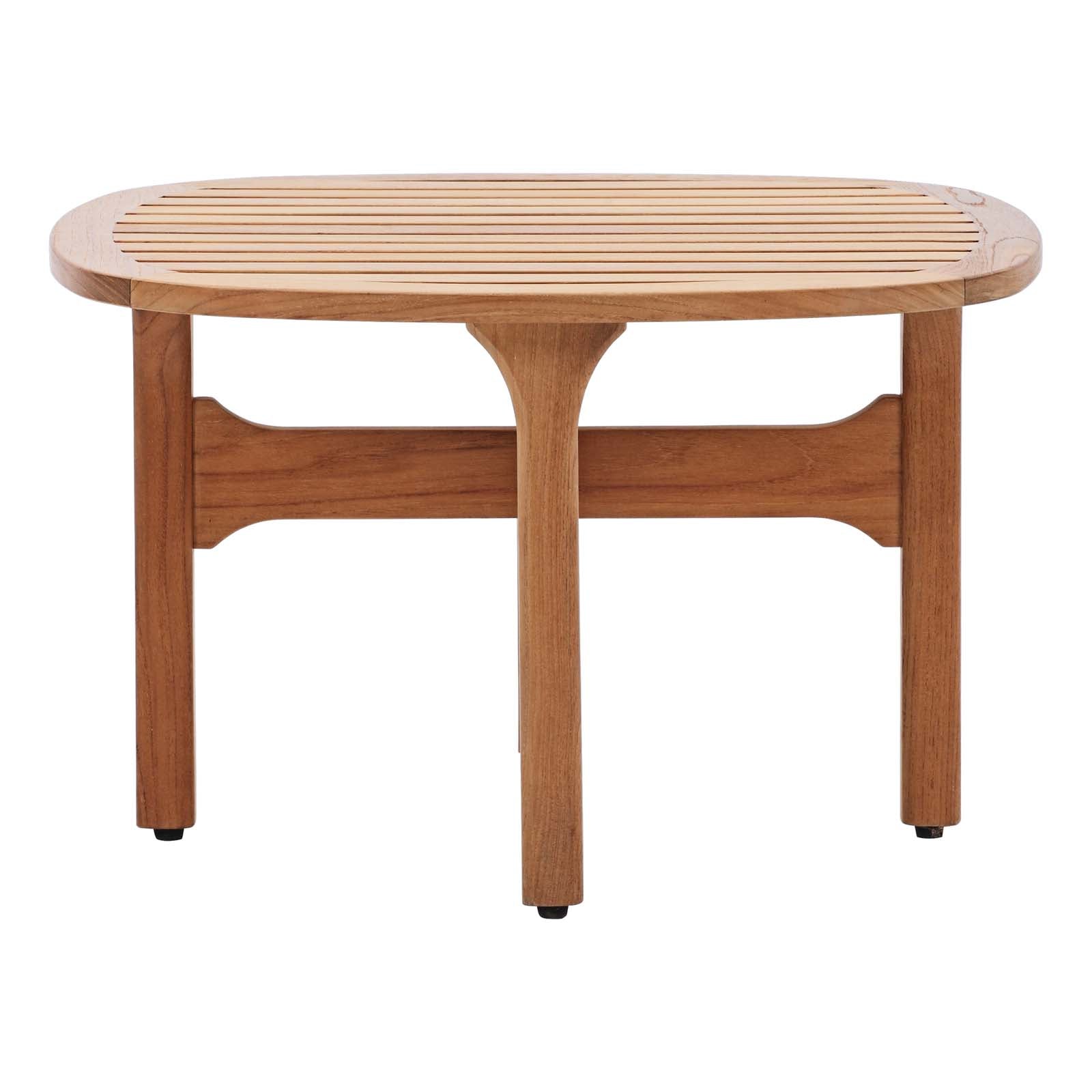 Table basse d'extérieur en teck Saratoga en couleur naturelle